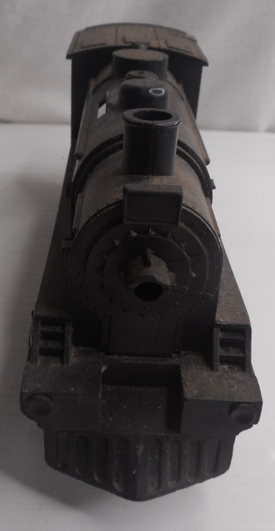 Vintage 1973 Marx Mechanical Metal Train Engine Toy Wind Up Locomotive no key