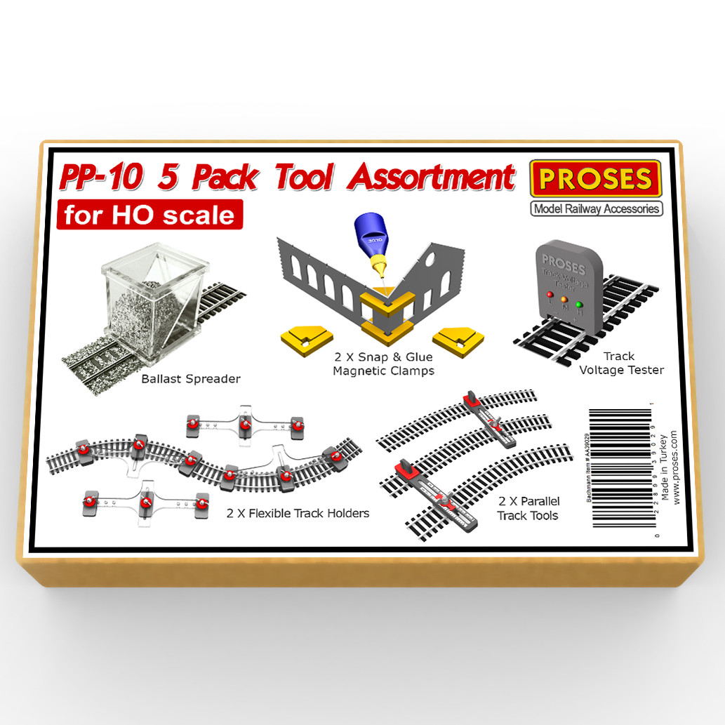 5 PACK! Proses Smart Tools for Ballasting, Track Laying, Testing, Building (HO)