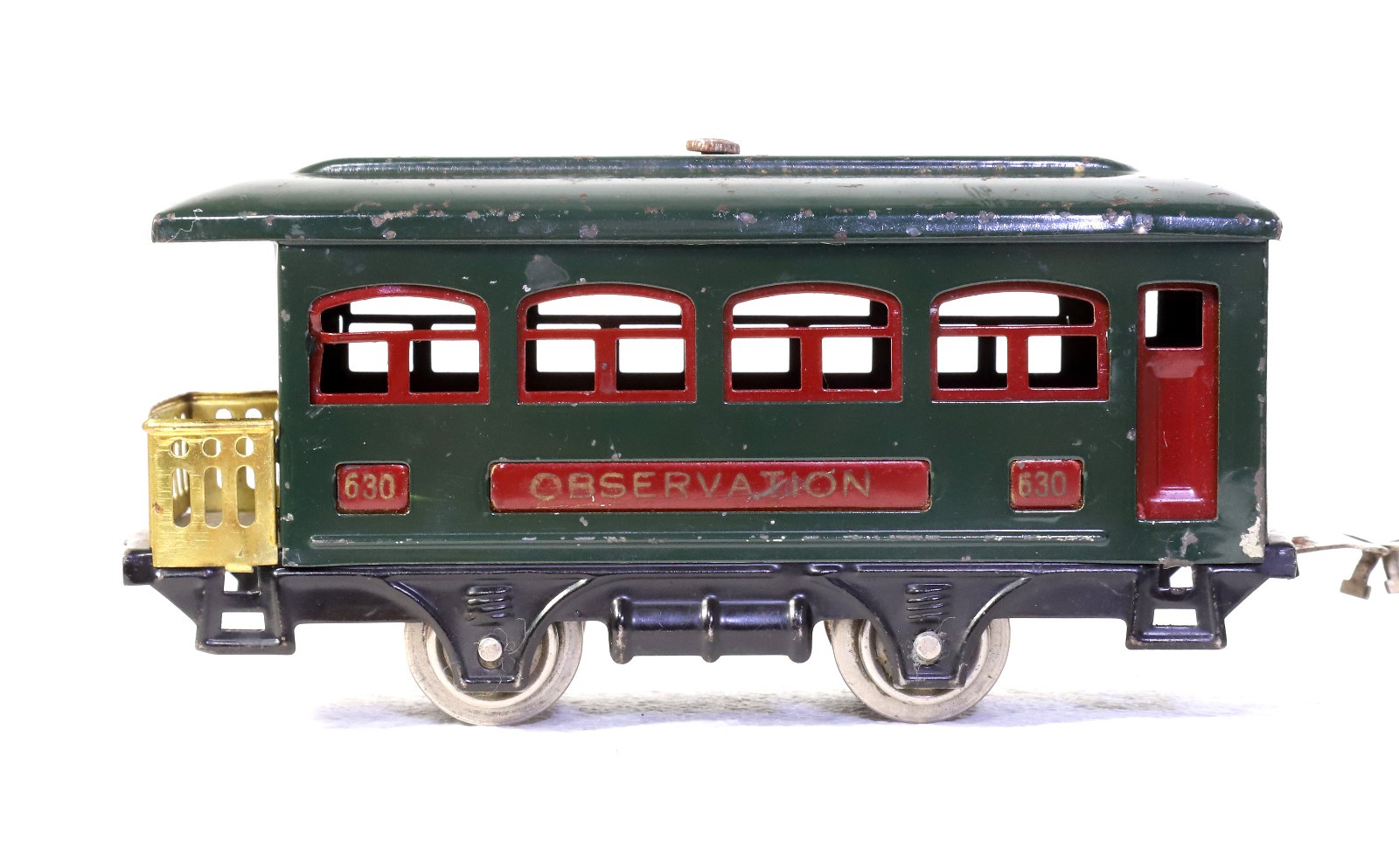 LIONEL PREWAR O GA #152 0-4-0 ELECTRIC, and 629, 630 PASSENGER CARS