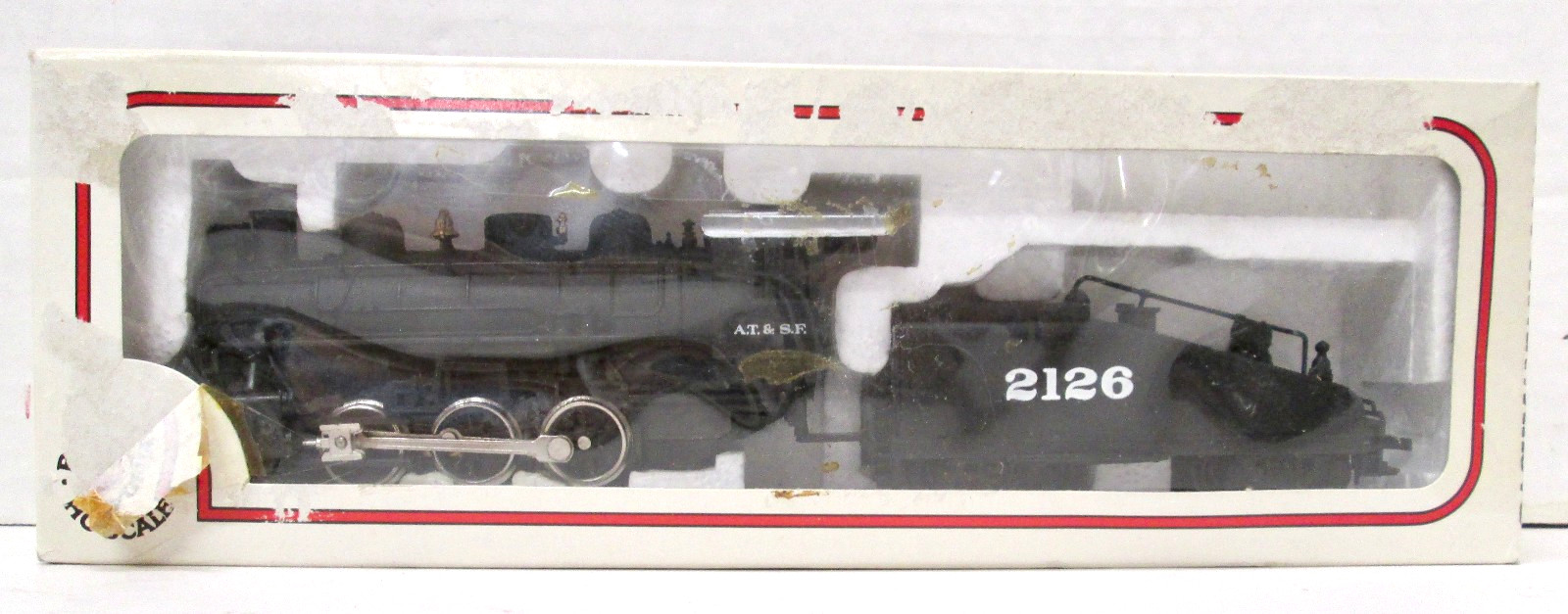 Bachman HO Scale 0-6-0 A.T. & S.F. #2126 Model Train Locomotive & Coal Car