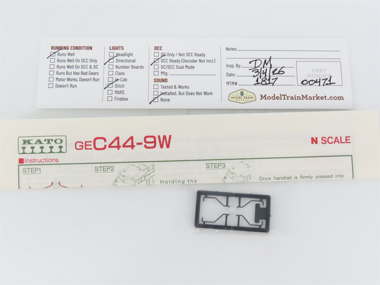 N Scale KATO 176-3200 BNSF Railway C44-9W Diesel #4435 – Custom – DCC Ready