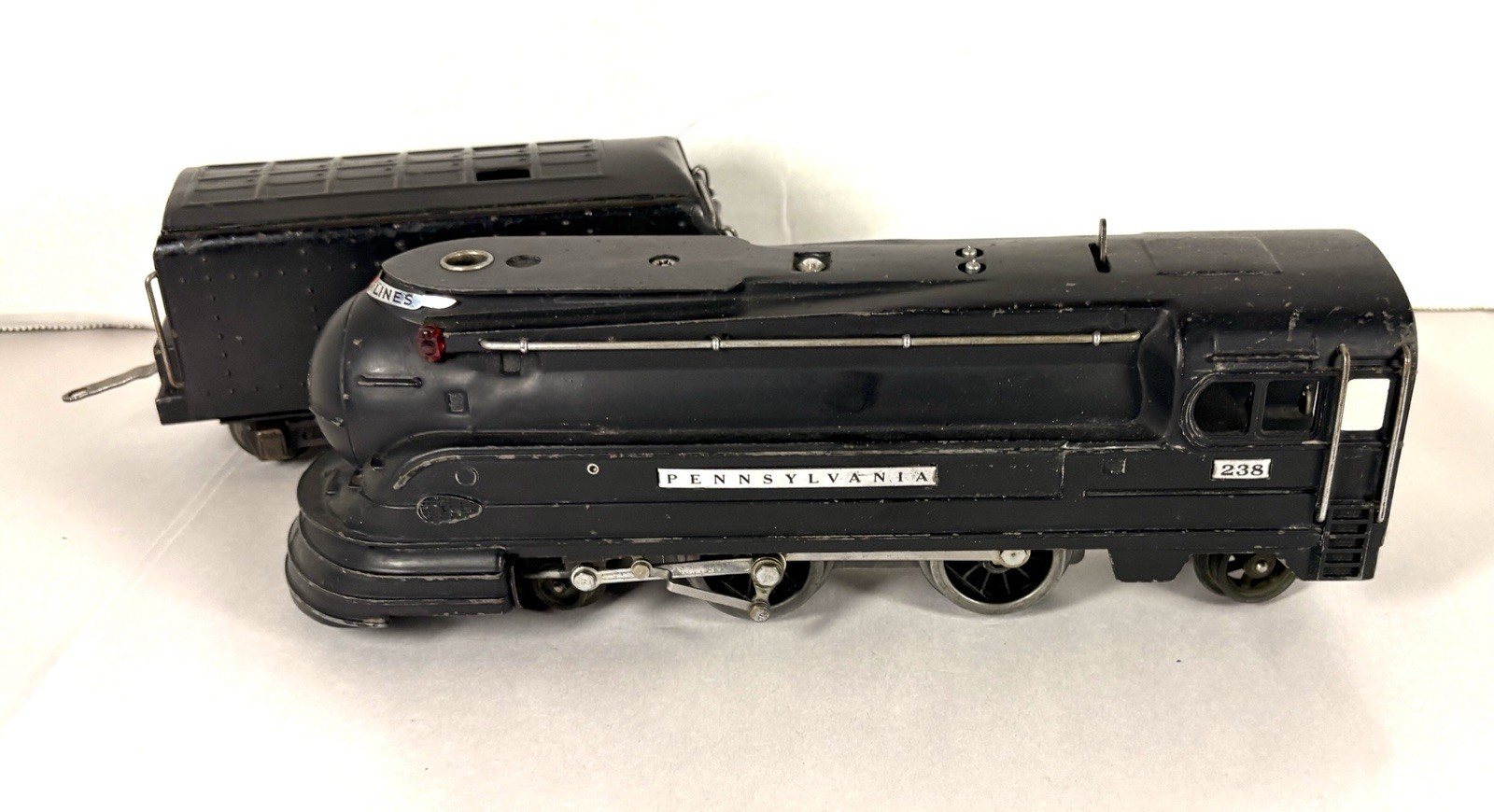 Lionel Prewar O Gauge Scarce Black 238 Torpedo Streamlined Steam Locomotive!