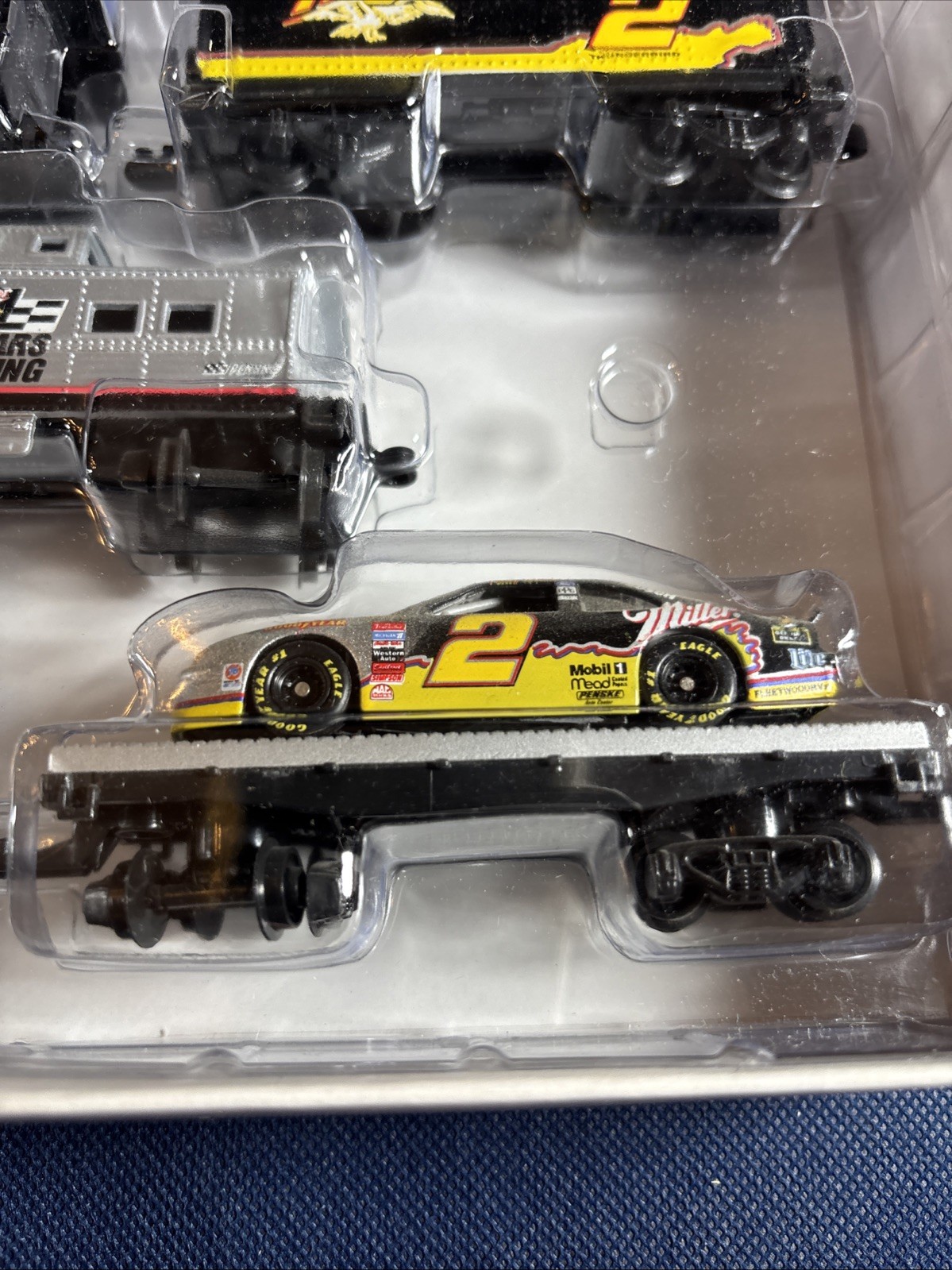 1996 Revell 5-Pc. H.O. Train Set, Rusty Wallace #2, Penske Racing, Miller Beer