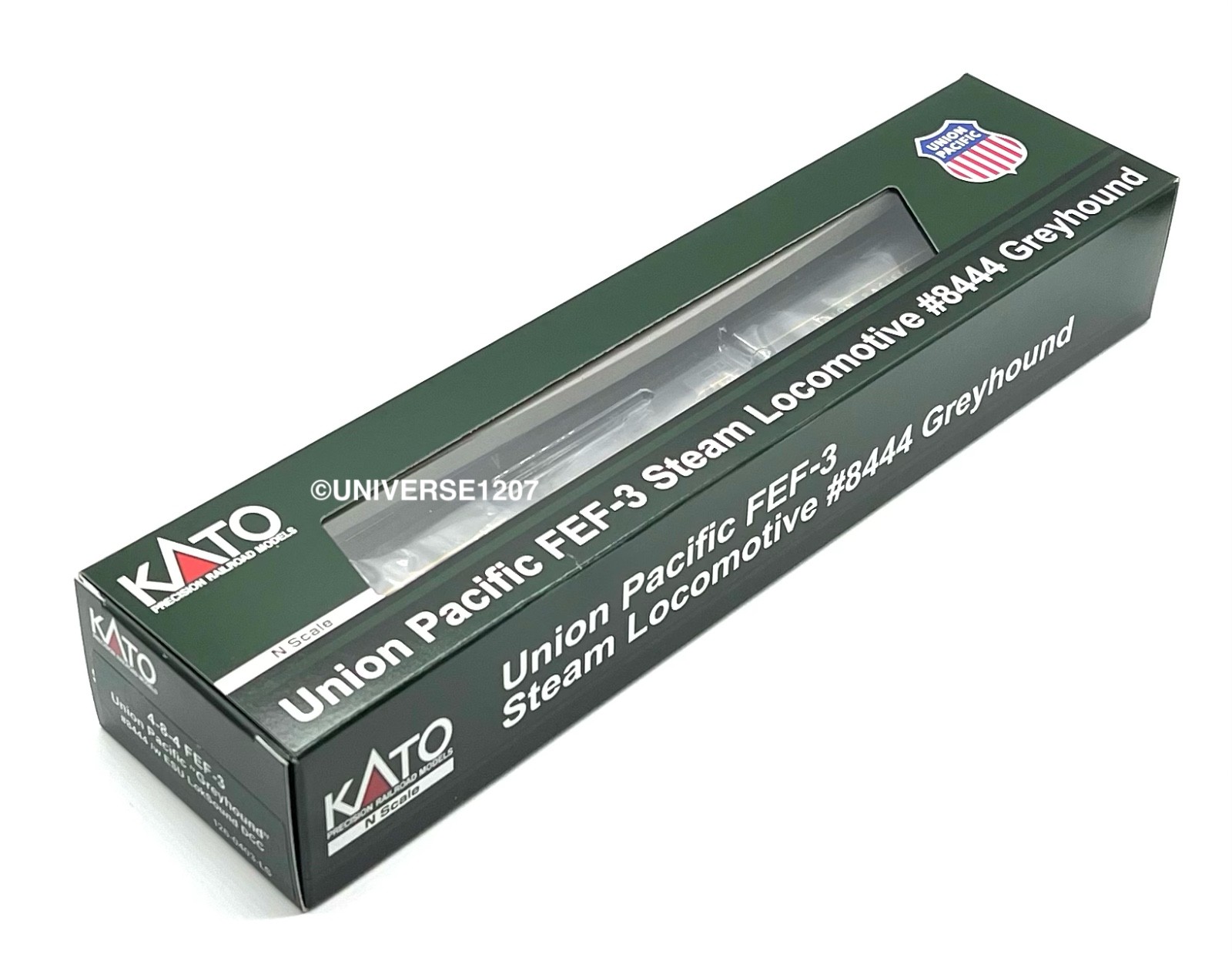 N Kato 126-0403-LS 4-8-4 FEF-3 Steam Locomotive UP #8444 Greyhound Sound DCC NIB