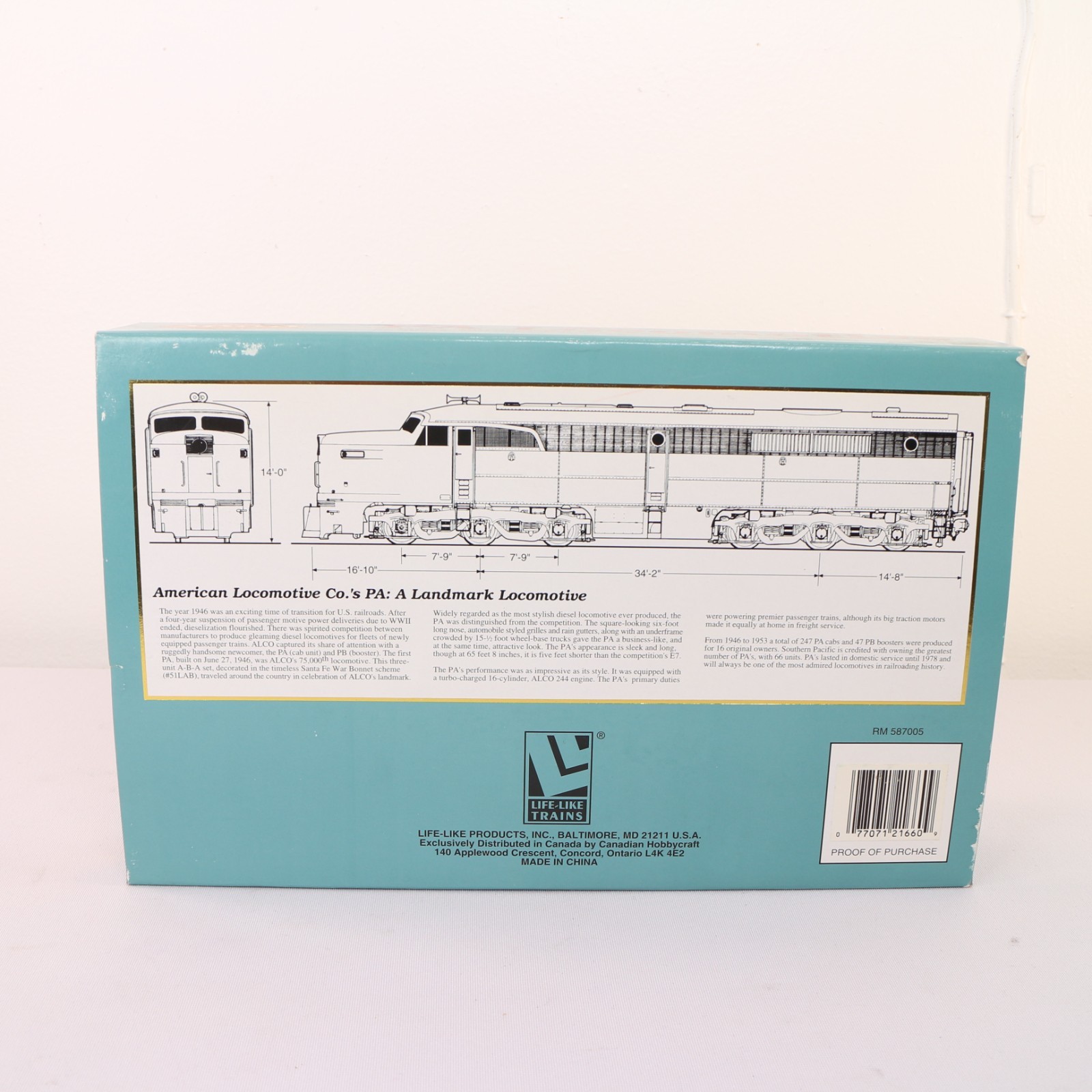 Proto 2000 HO Scale PA Diesel Locomotive Open Box Limited Edition Erie #853