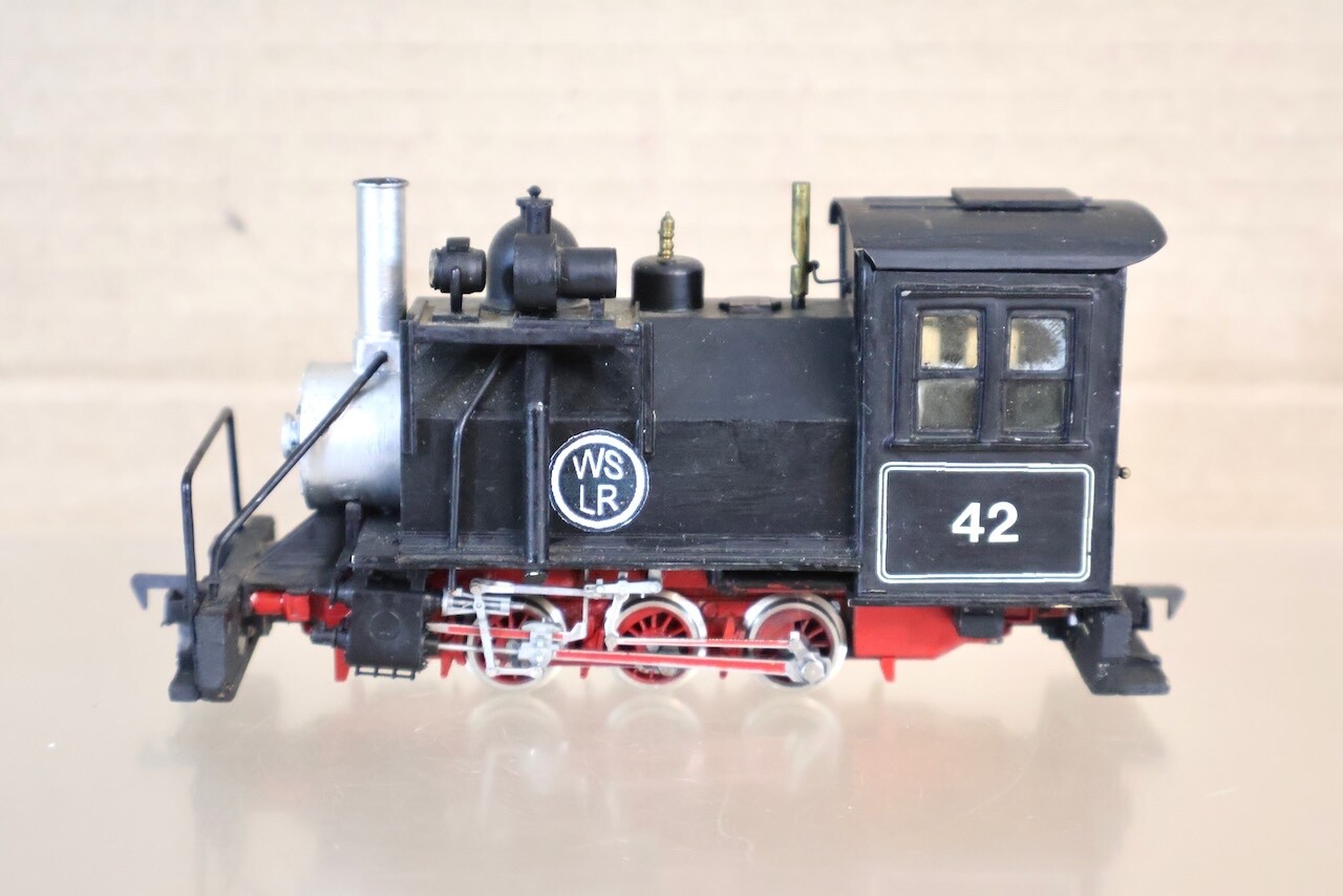 KIT SCRATCH BUILT ROCO O-16.5 WSLR 0-6-0 NARROW GAUGE LOGGING LOCOMOTIVE 42 ol