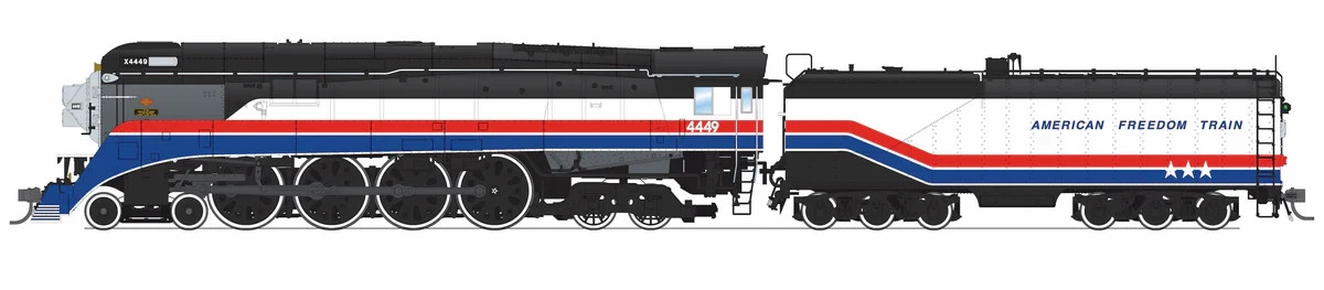 BROADWAY LIMITED 9840 HO SP AMERICAN FREEDOM TRAIN 4-8-4 PARAGON 4 RD#4449