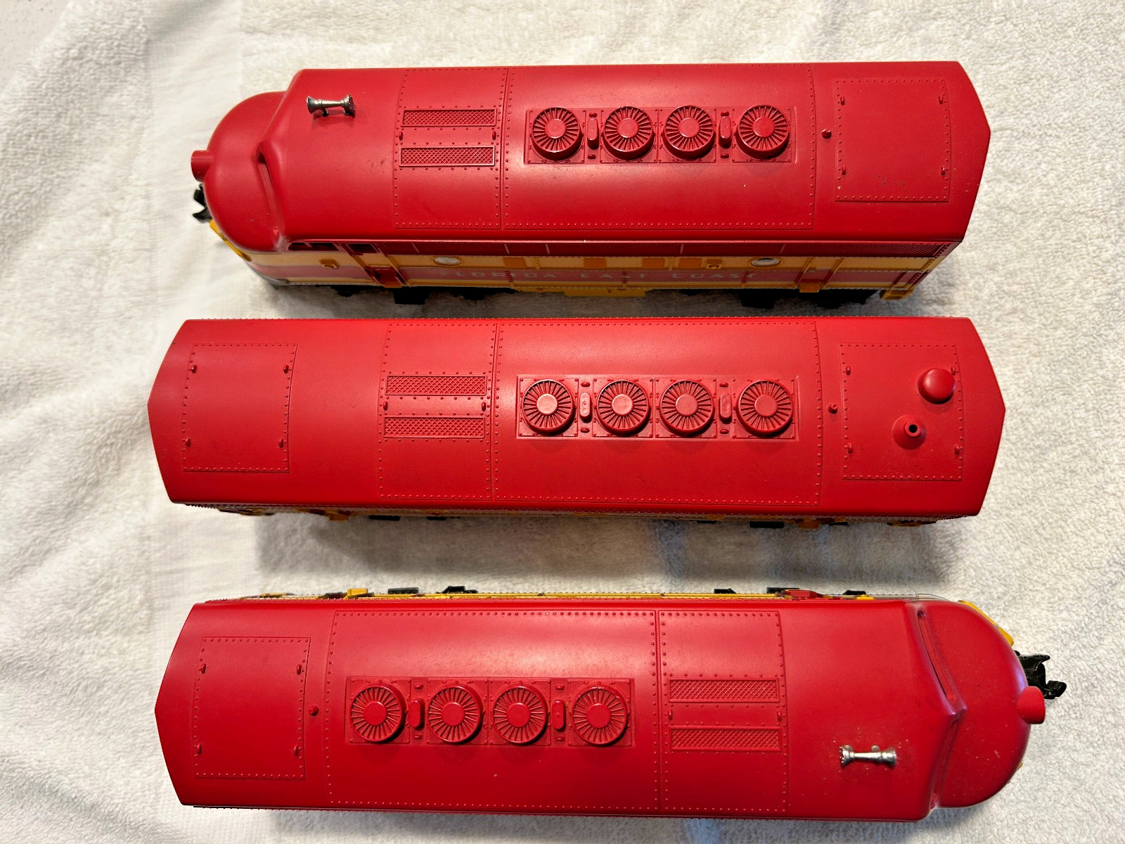 MTH RailKing O 3-Rail #RK2007L/RK2012B F3 A+B+A Diesel Set Florida East Coast