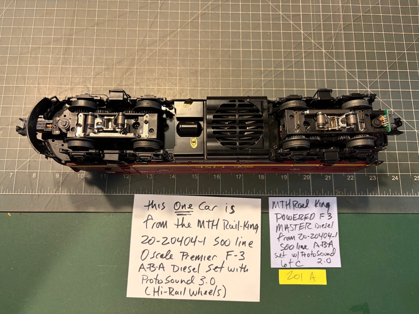 MTH O Train SOO F3 DIESEL 201A MASTER POWER LOCOMOTIVE from ABA 20-20404-1 Set C