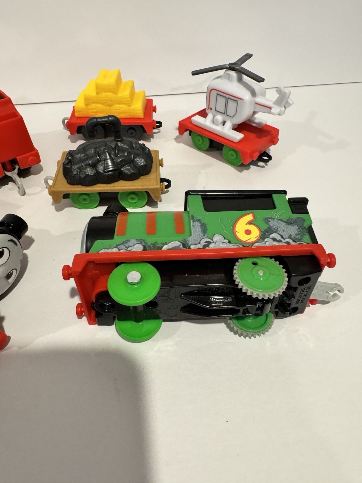 Thomas & Friends Percy #6 & James #5 Steam Locos w/ Cars Plastic Analog see desc