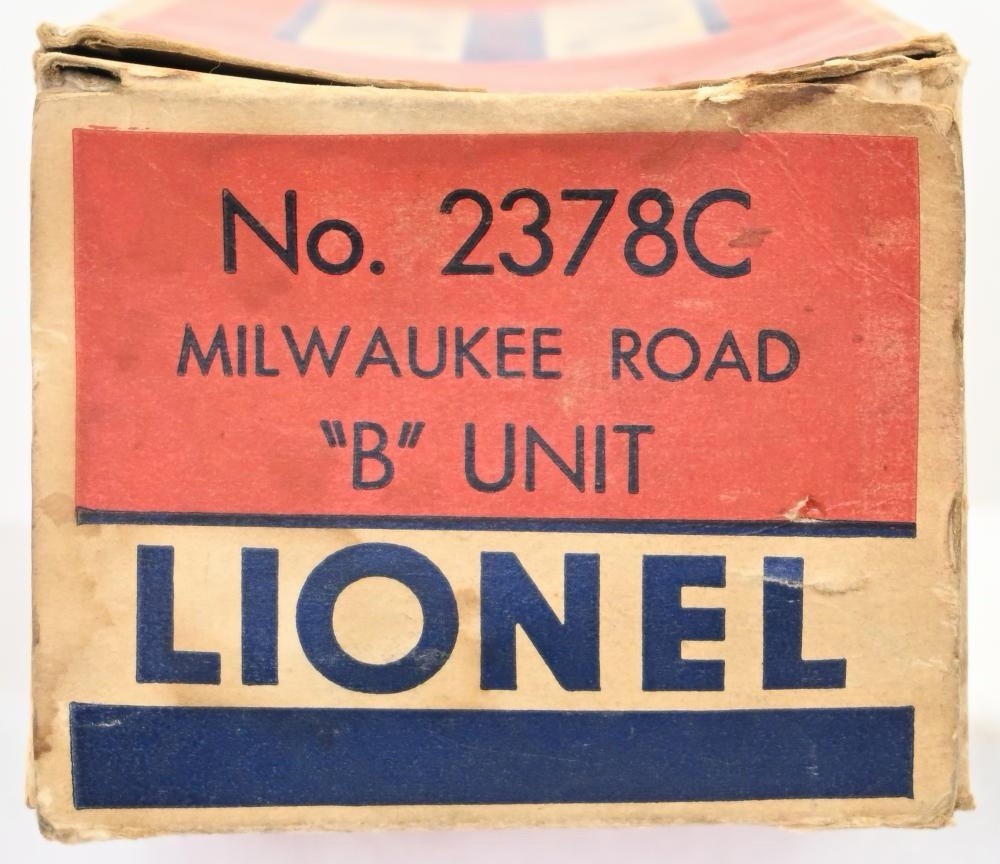 LIONEL 1956 POSTWAR 2378 2378C MILWAUKEE ROAD F3 A&B DIESEL O GUAGE w/OB EX!!