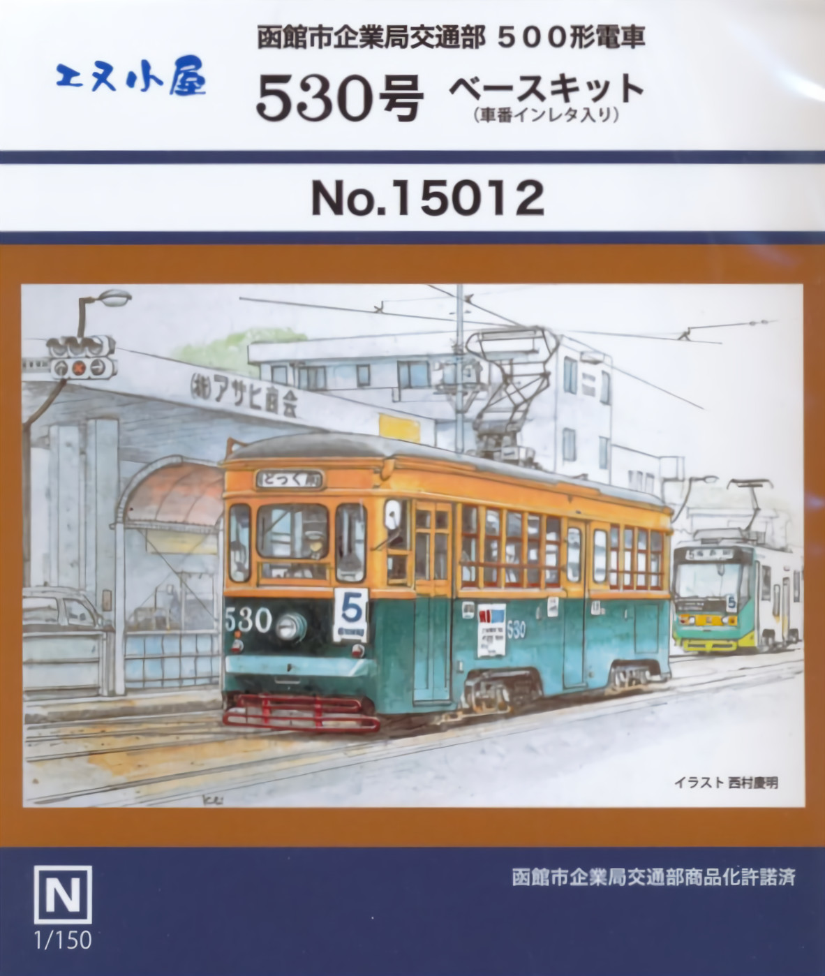 N Scale N-Goya Nippon Sharyo 500-Series Streetcar #530 Kit Hakodate City Tram