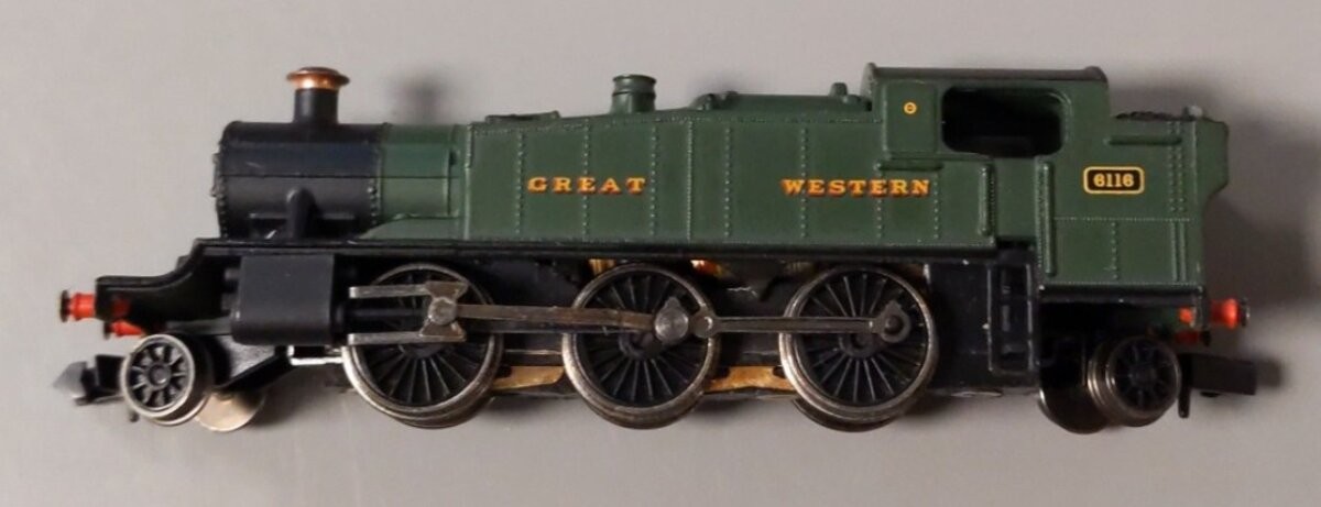 Graham Farish 371-978 N Scale GWR 61XX Paririe Tank 2-6-2 Steam Locomotive #6116