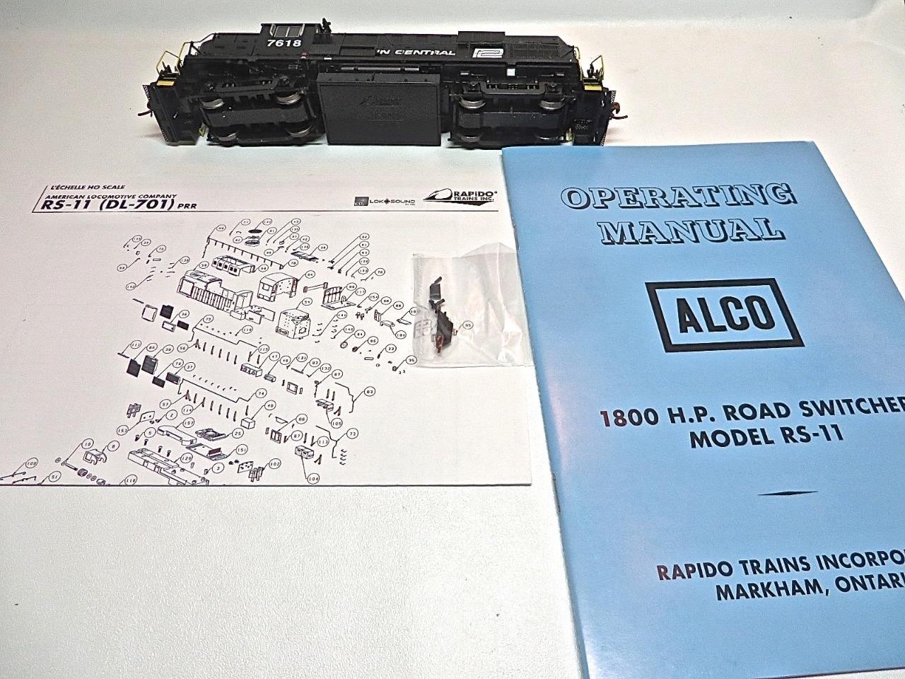 HO Rapido 31031 Penn Central ALCO RS-11 DC EX-PRR Cab 7618 Brand New