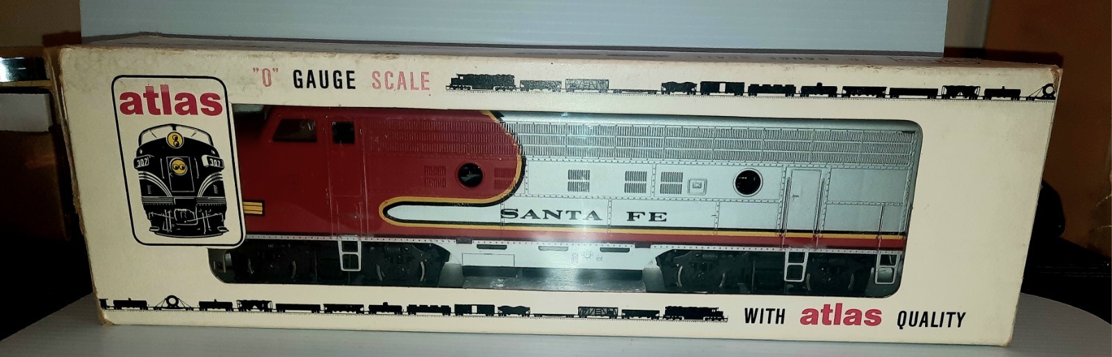 Vintage Atlas O Scale Santa Fe F9 Diesel Locomotive #6101 Roco Austria Chassis