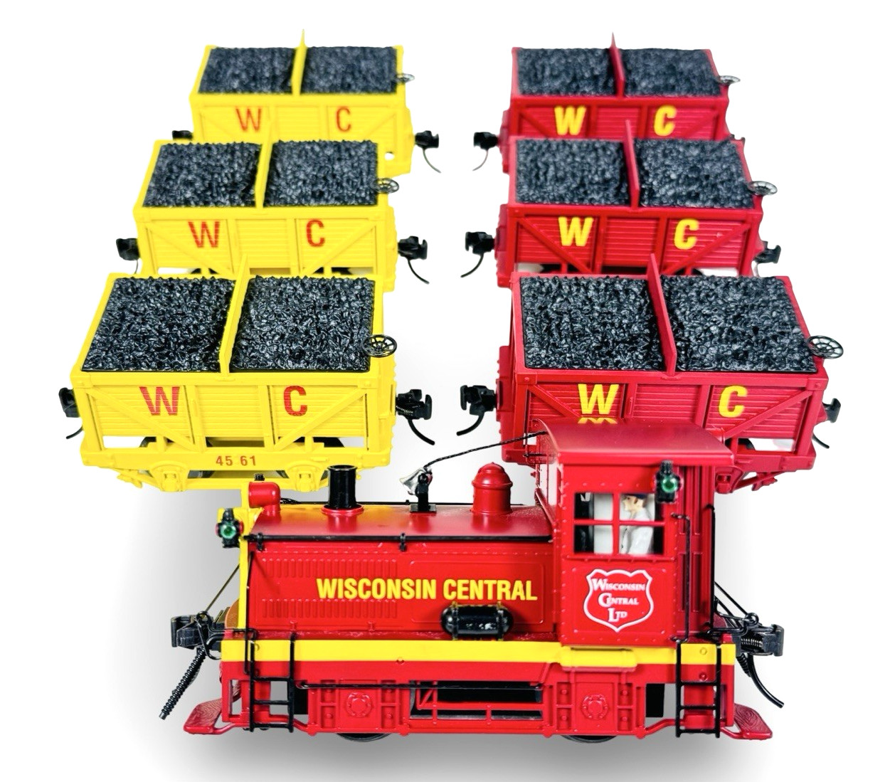 K-Line O-Scale WISCONSIN CENTRAL Plymouth Switcher Ore Car Train Set