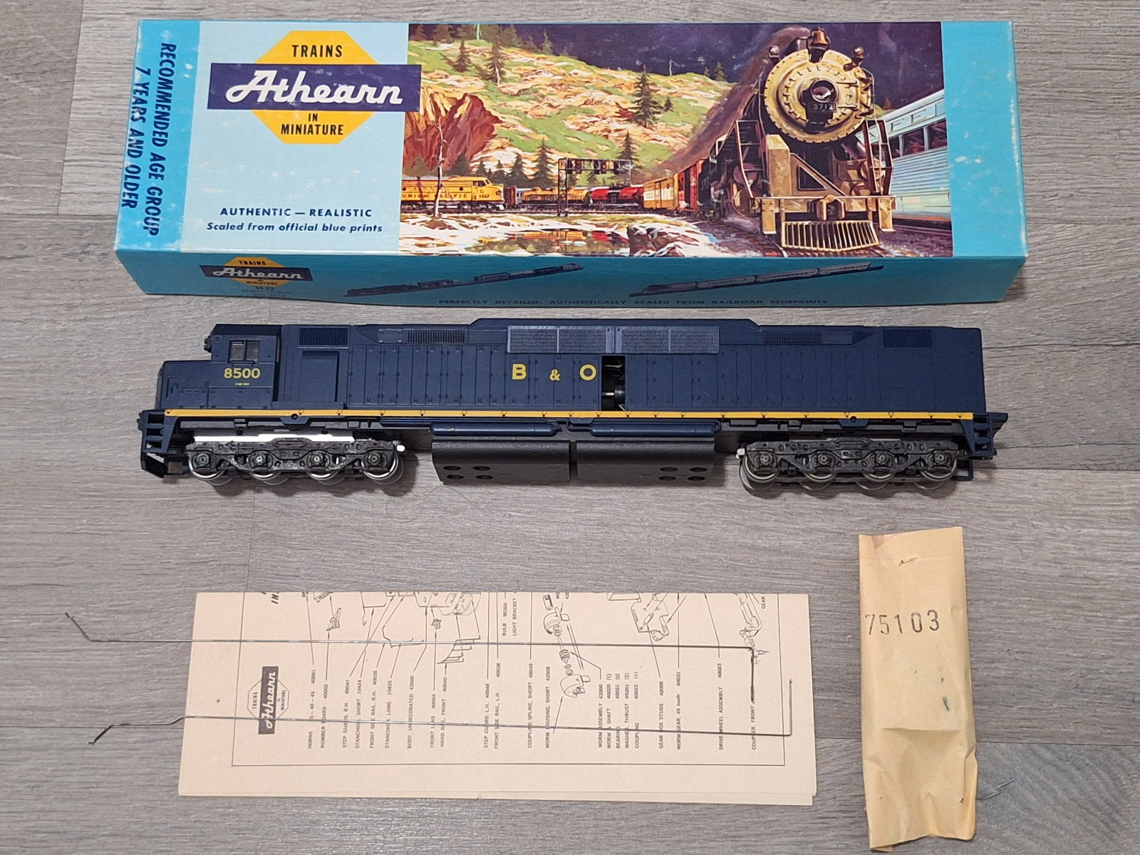 ⭐ NEW ATHEARN 4281 HO SCALE BALTIMORE & OHIO B&O DUAL MOTOR DD-40 DIESEL #8500 ⭐