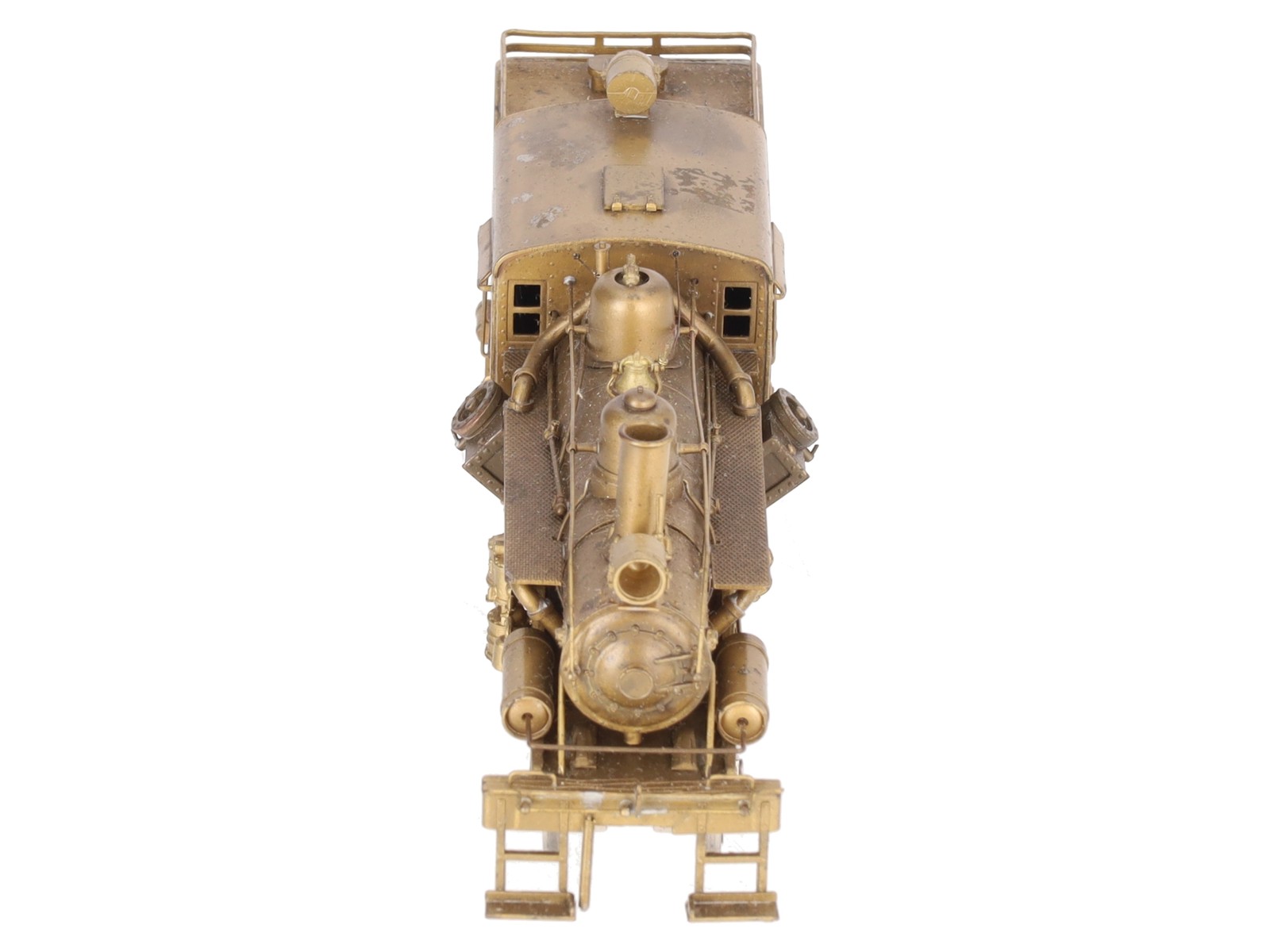 Pacific Fast Mail BRASS HO Unpainted Steam Logging Heisler 2-TRUCK Locomotive EX