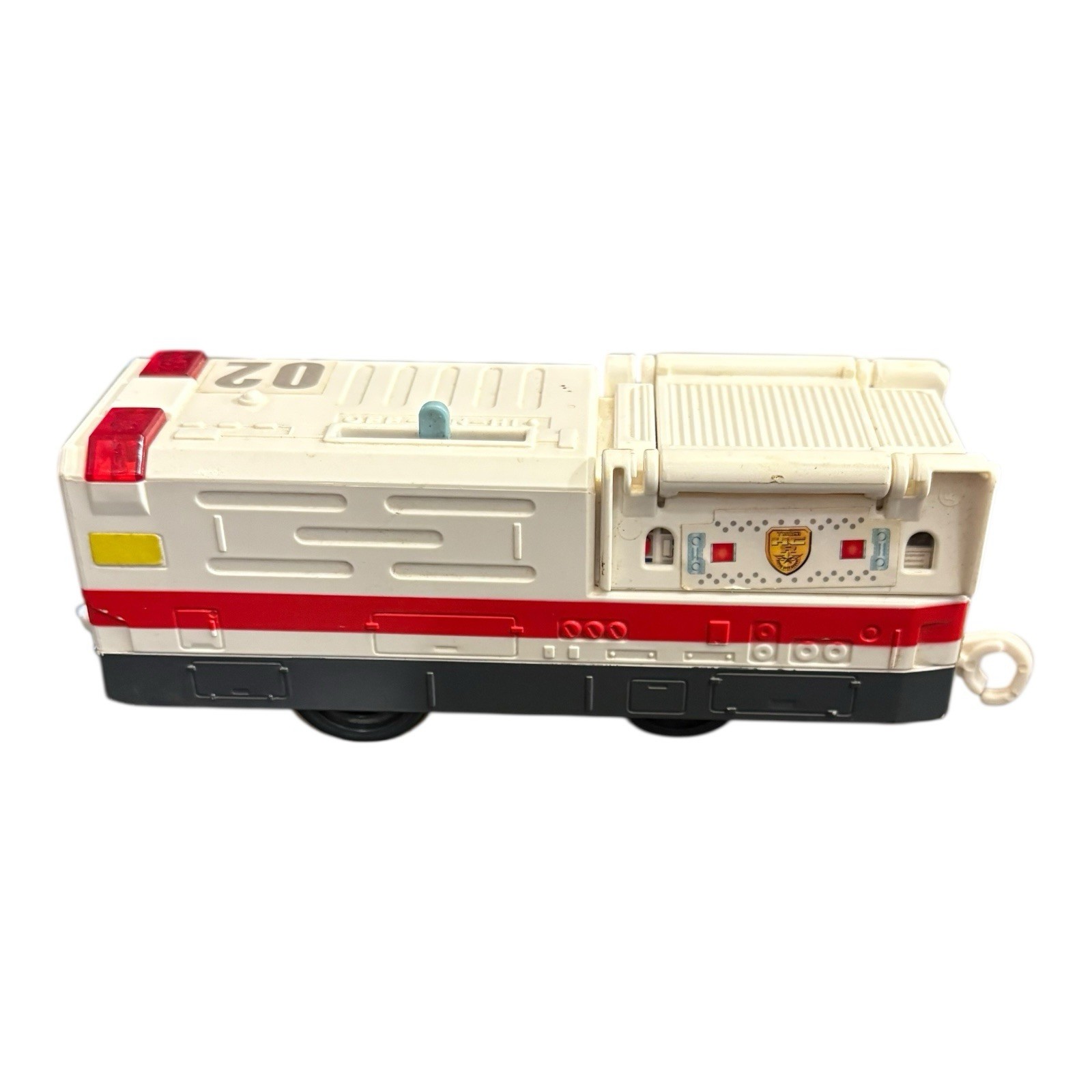 TOMY Plarail Hyper Guardian Ambu-Liner HGS-04 Train Car 2008 White Red Untested