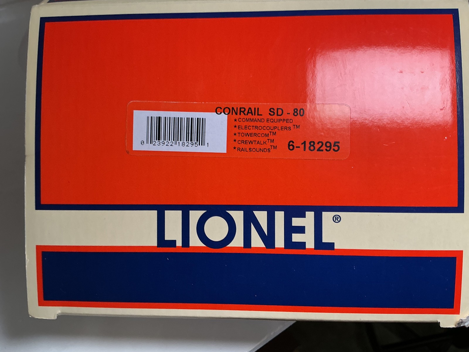Lionel 6-18295 CONRAIL SD-80MAC Diesel Locomotive Mint in box, Blt 2002-03