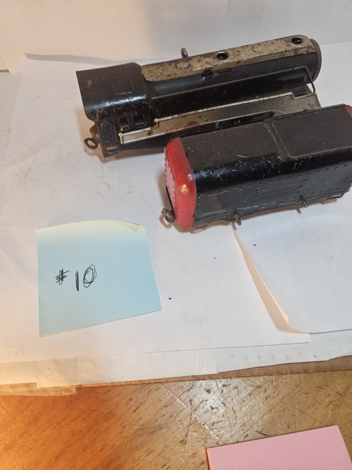 Hafner Pre-war O gauge 1010 Black & Silver Locomotive and Tender. (#10)
