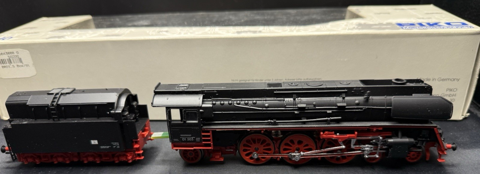 PIKO 50200 ELECTRIC LOCOMOTIVE AND TENDER HO SCALE IN BOX MADE GERMANY