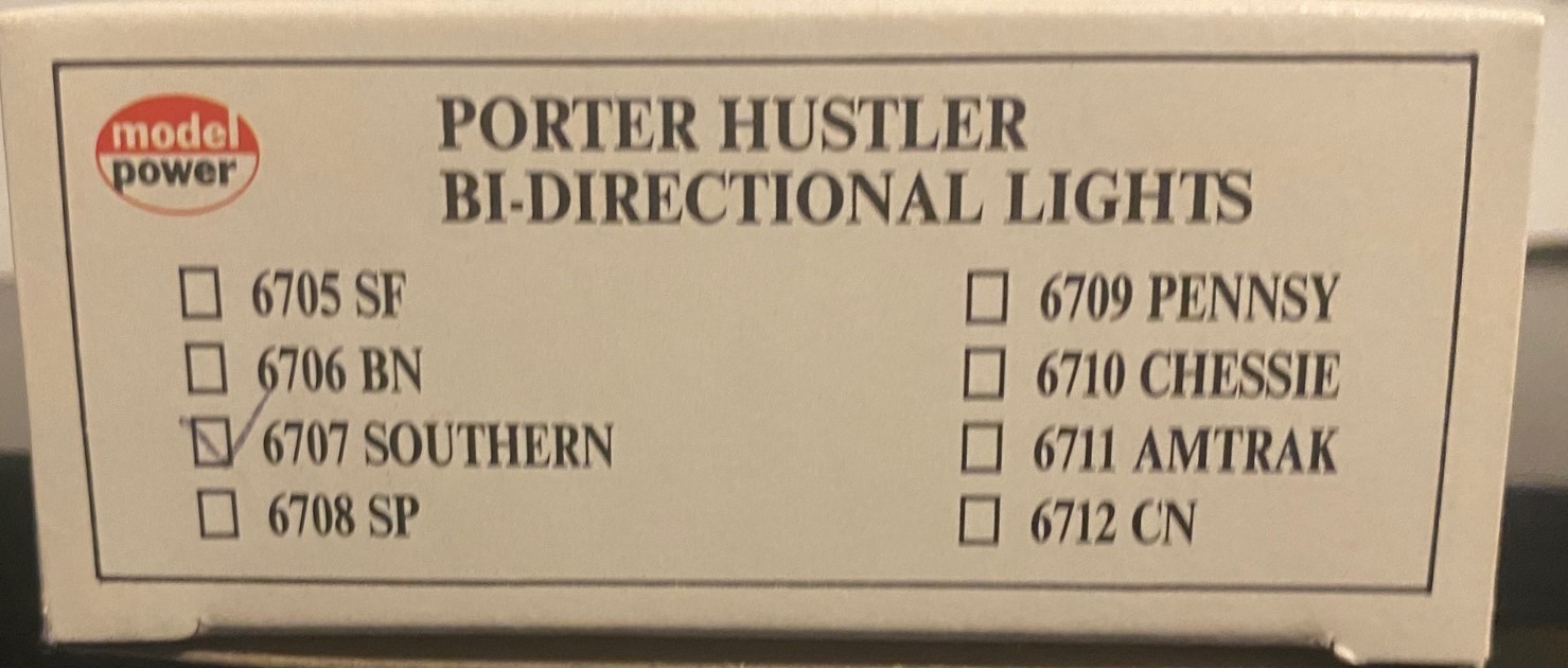 🚂 Model Power HO Southern Porter Hustler Loco #6707 Twin Lights NIB – SW