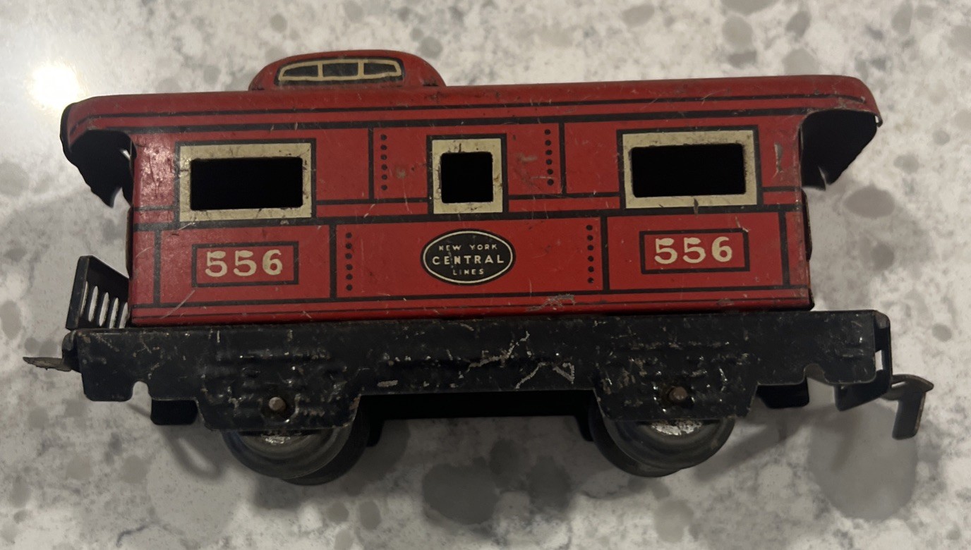 Vintage O GAUGE MARX 6 inch TIN LITHO Set of 3 TIN CARS. 1940’s