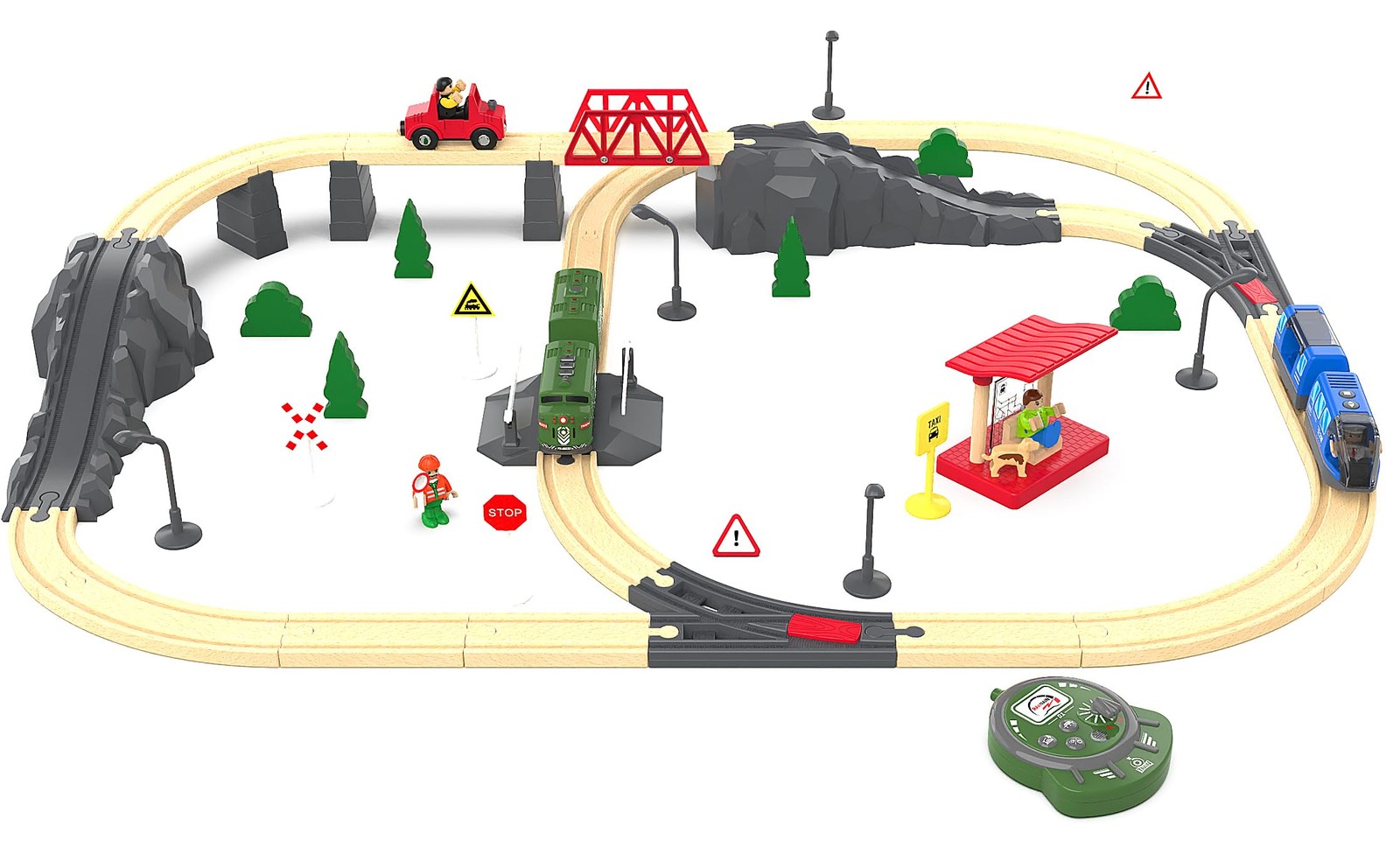 Train Toy Remote 4.3 inches (L) x 4.1 (W) x 2.8 (H), Green