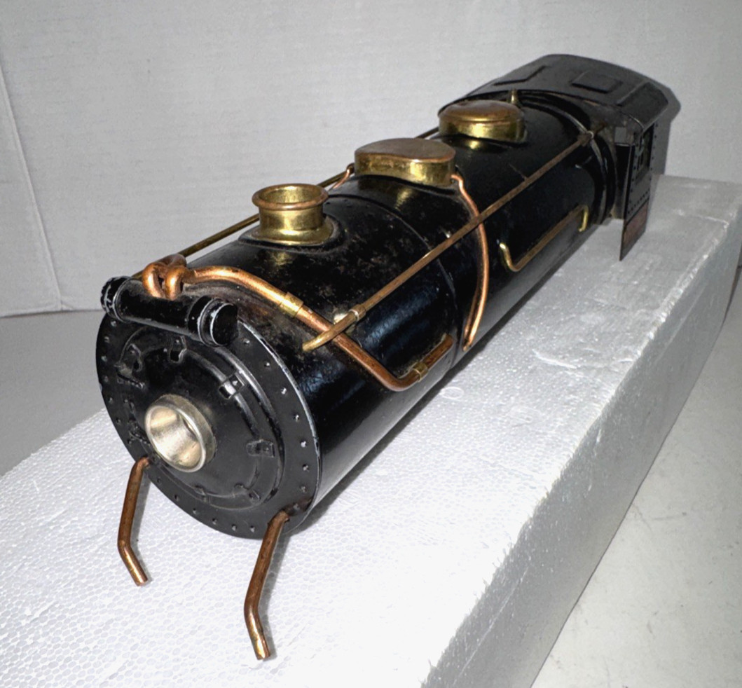 LIONEL PREWAR STANDARD GAUGE 384E STEAM LOCOMOTIVE TIN BODY/SHELL W/COPPER TRIMS