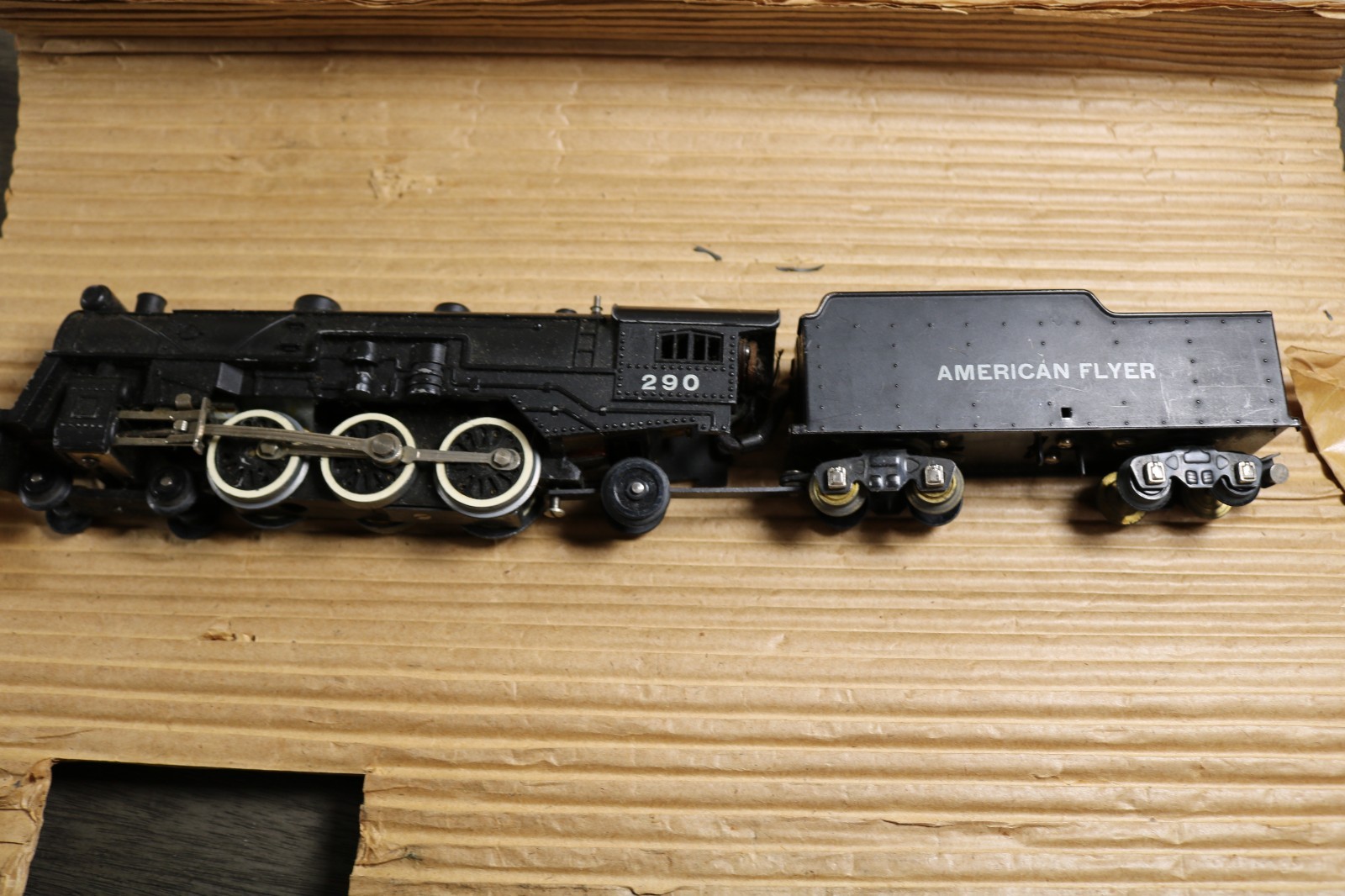American Flyer #290 Steam Locomotive w/Coal Tender-Model Electric Train-S Gauge