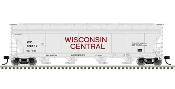 **Atlas Master Plus HO Scale ACF 5250 Centerflow Covered Hopper –Wisconsin Cent.