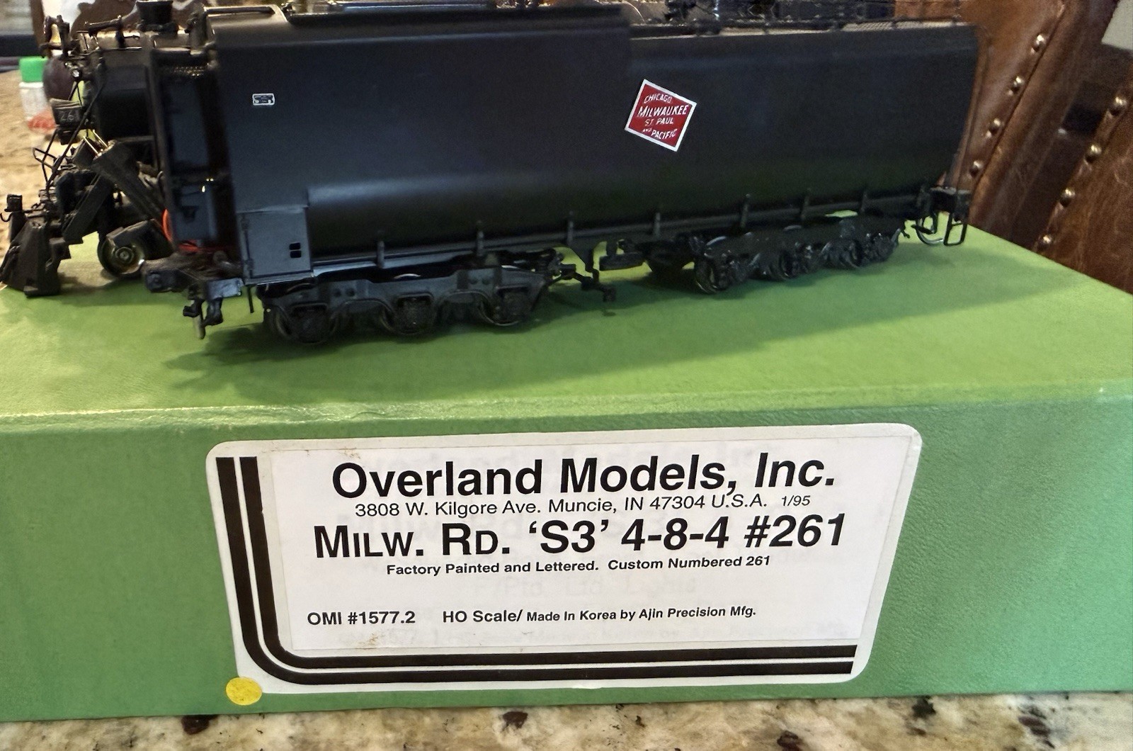 HO Scale Brass Overland OMI MILW Road “S-3” 4-8-4 #261 Painted/DCC/Sound/LNIB