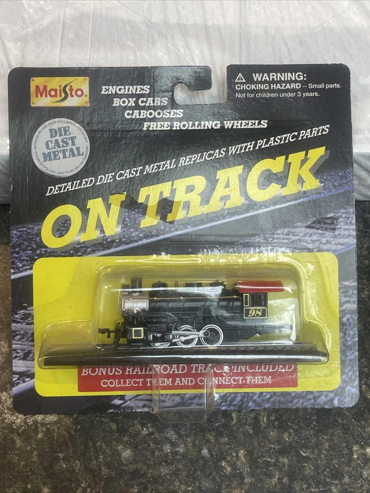 Vintage Maisto On Track 98 Caboose Die Cast Metal Replicas Train Caboose W/Bonus