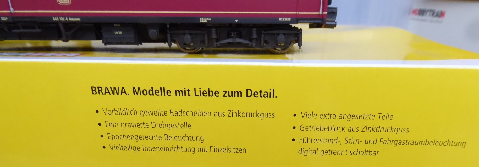 Brawa 44192 H0 2-Part Diesel Multiple Unit BR 645 Stettin DB Era 4 DSS Rare