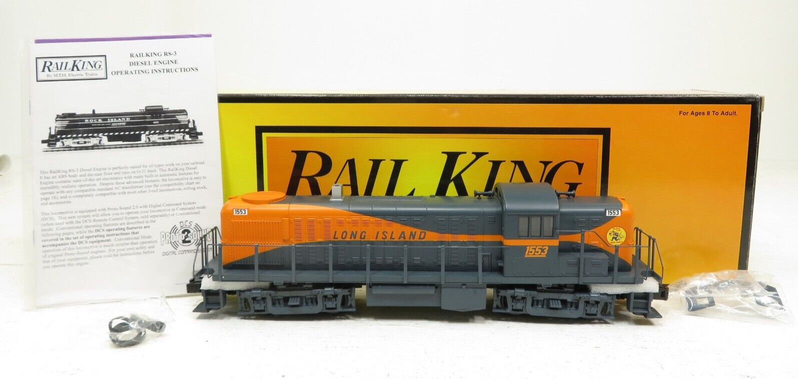 MTH 30-2606-1 Long Island RS-3 Diesel w/Proto 2.0 NIB