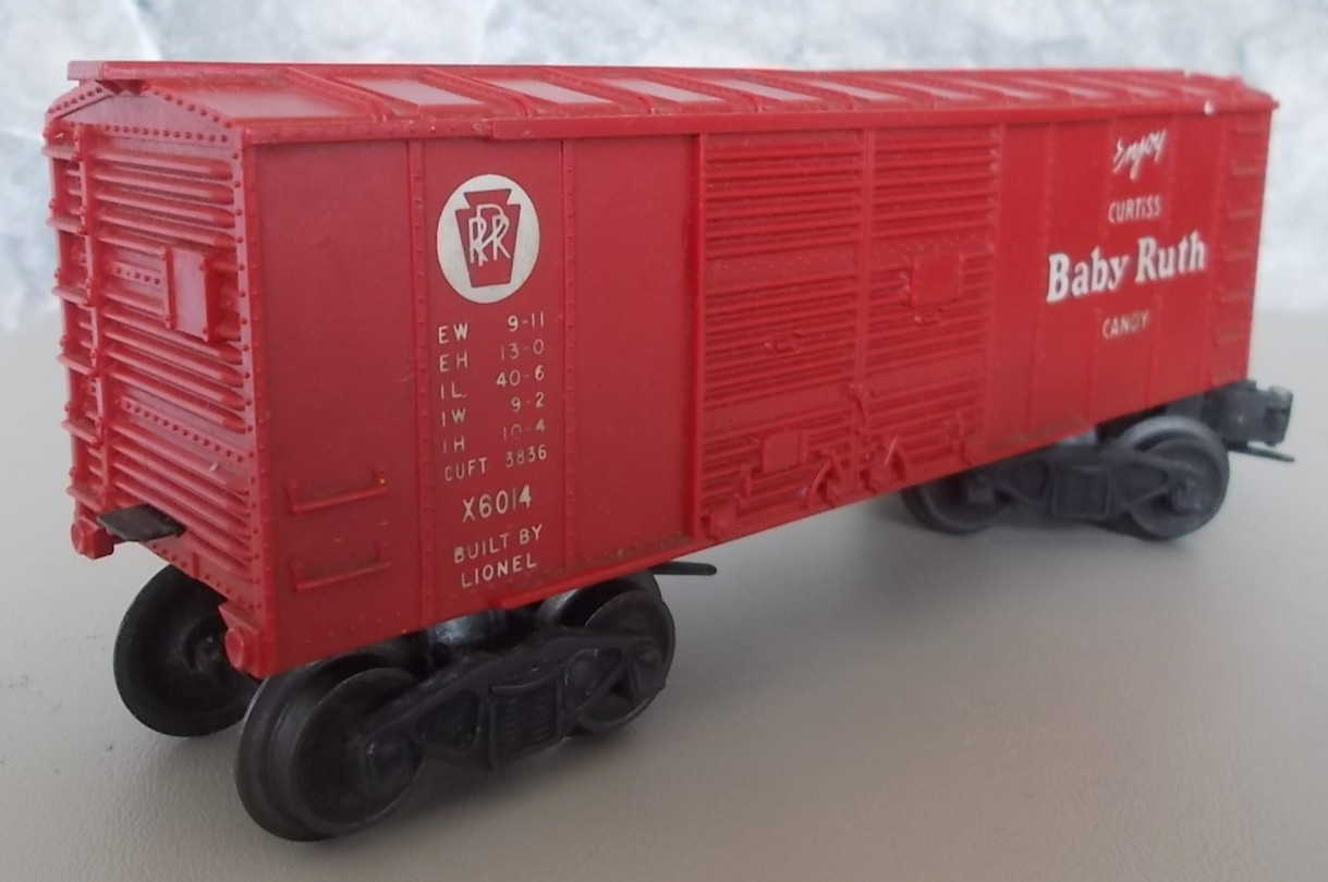 Vintage 1954-1956 Red Postwar Lionel Baby Ruth Box Car X6014 Variation D K