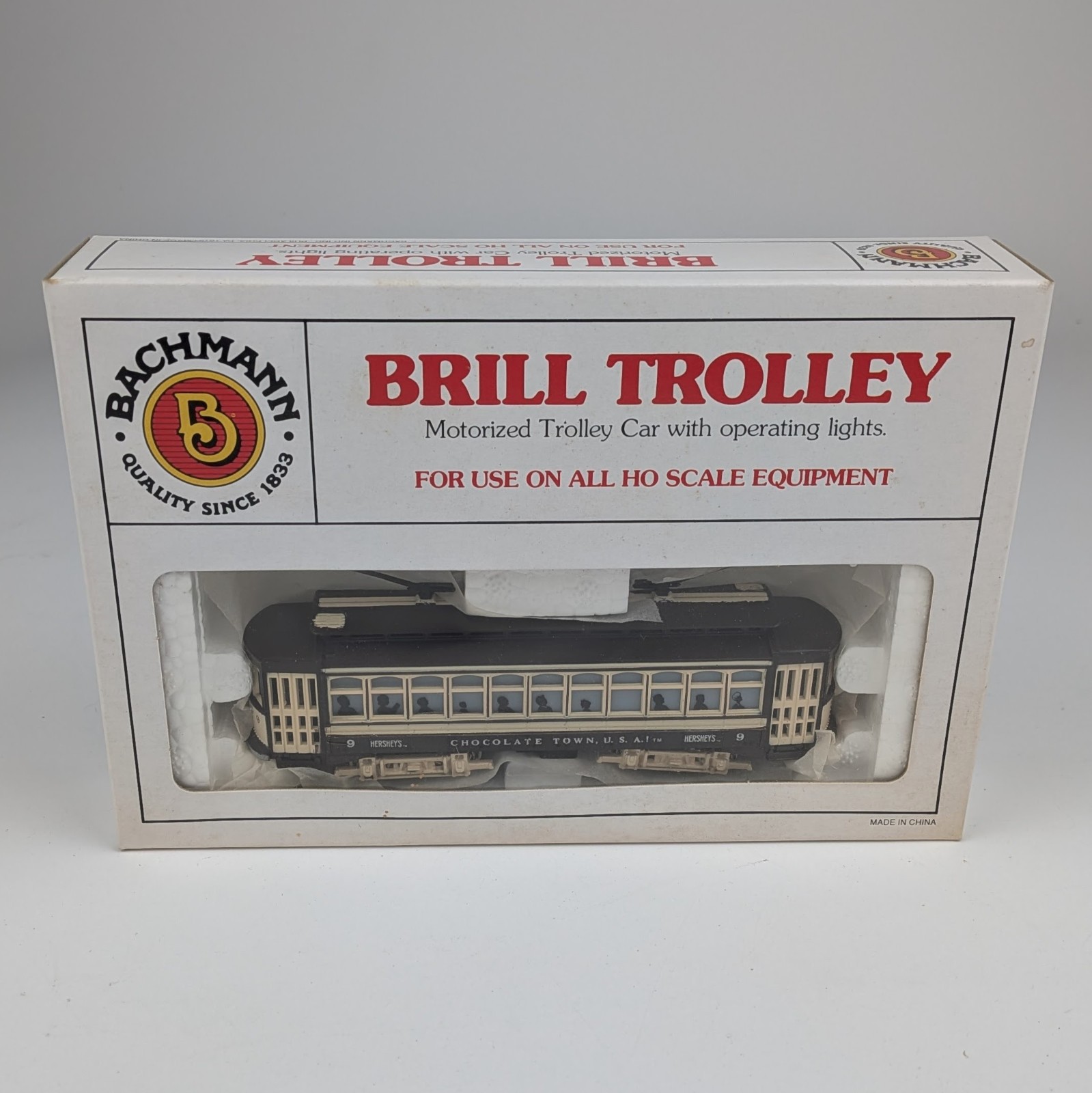 Bachmann HO Scale #61039 – Hershey Brill Trolley #9 – New in Box