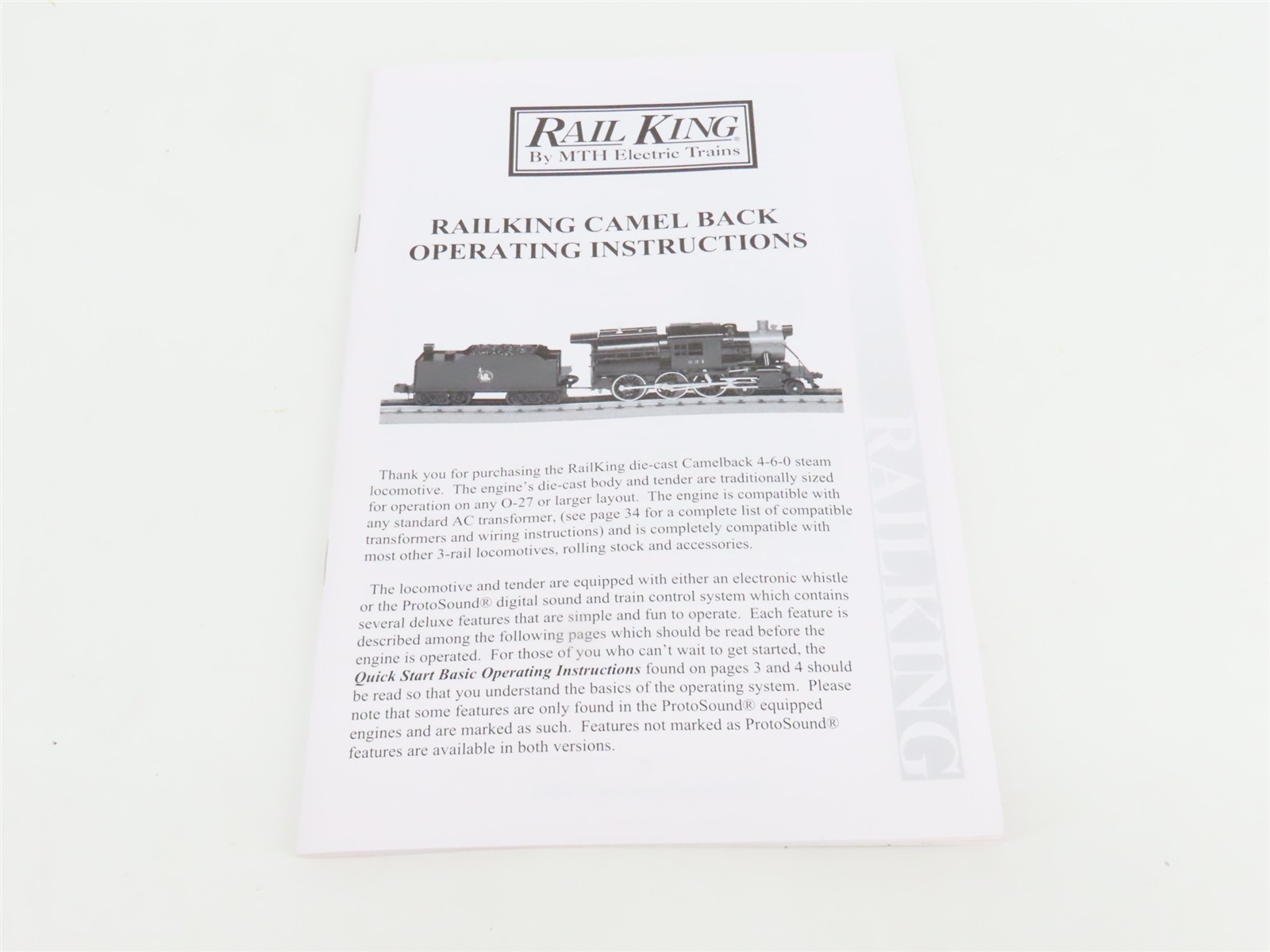 O27 Gauge 3-Rail MTH RailKing 30-1141-1 CNJ 4-6-0 Camelback Steam #631 w/ Sound