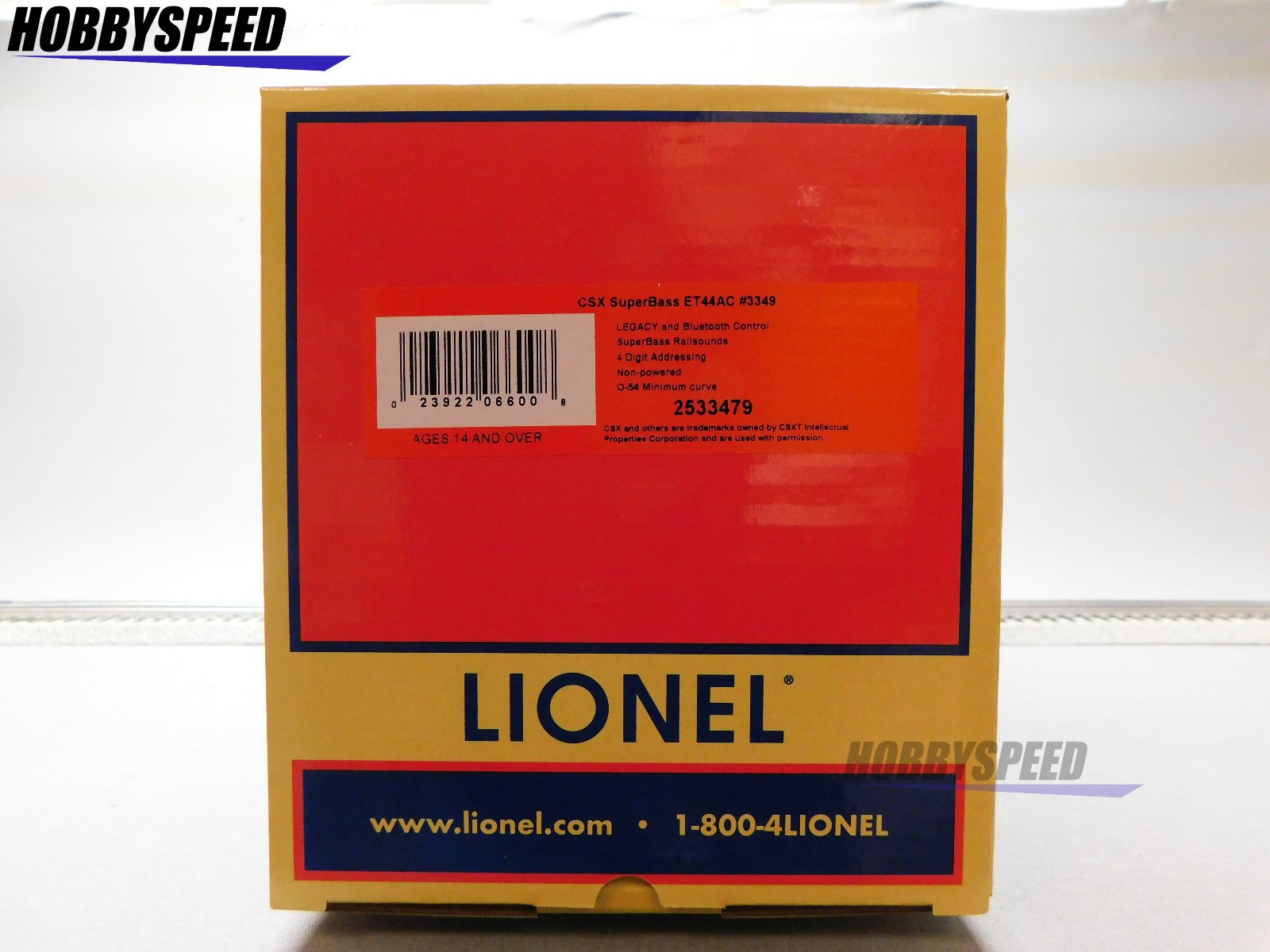 LIONEL BTO CSX SUPERBASS ET44AC #3349 DIESEL ENGINE O GAUGE train 2533479 NEW