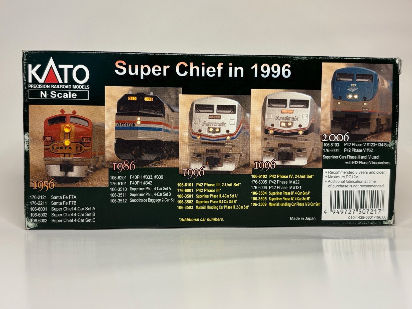 Kato n scale Amtrak P42 Phase III Set of 2 #9, #53 Very Clean! MPN #106-6101