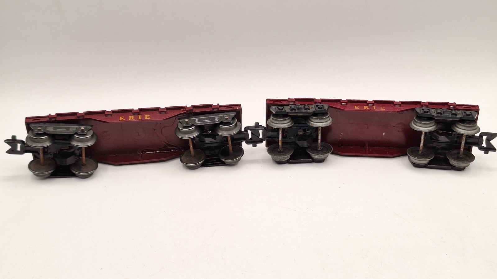 Vtg Marx O Gauge locomotive 666 Tender Southern Pacific & 3 fat cars, Tested