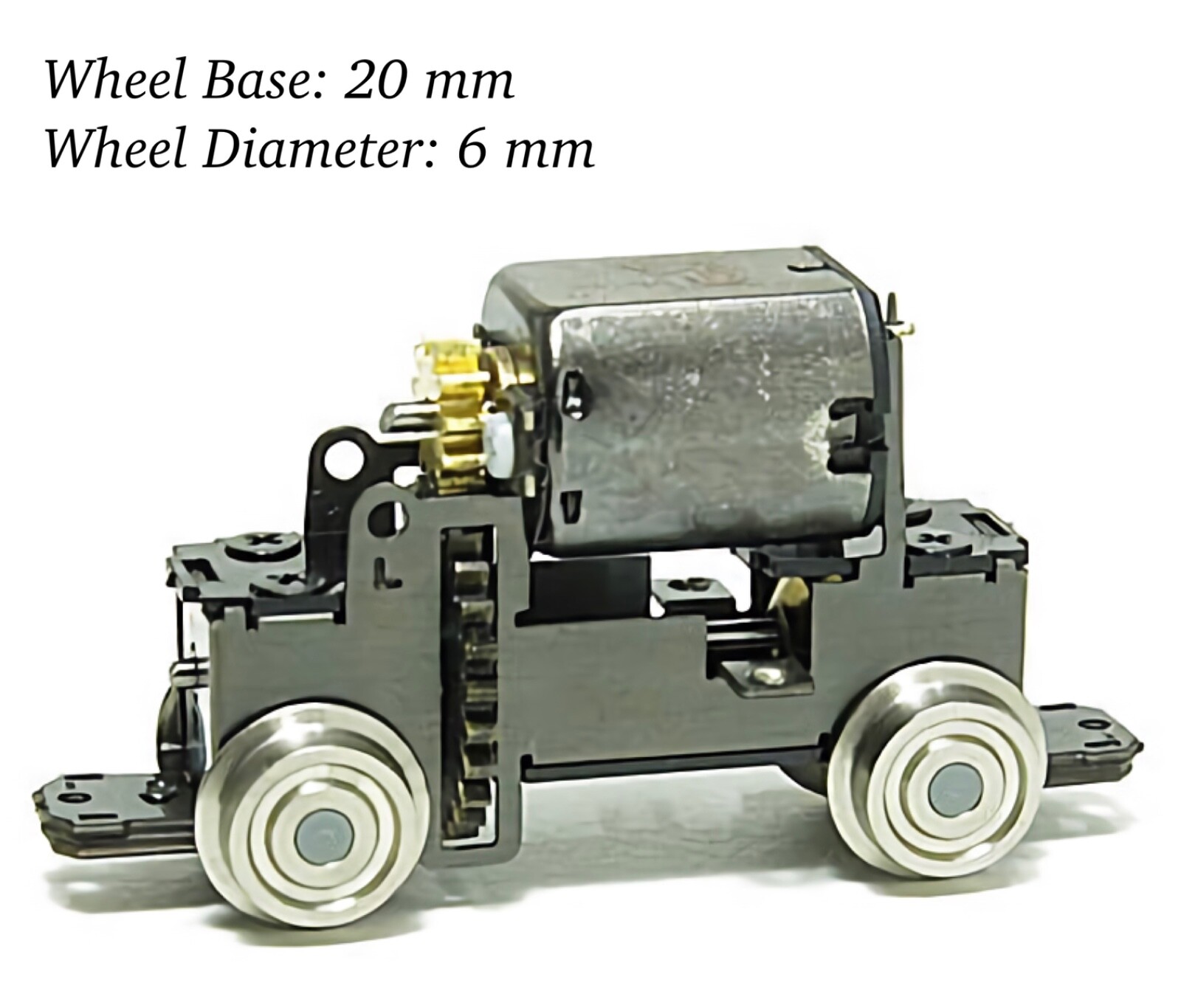 HOn30/HOe/009/N Aru-Model N20 2-Axle Power Drive Chassis Wheel 20mm/6mm H0e