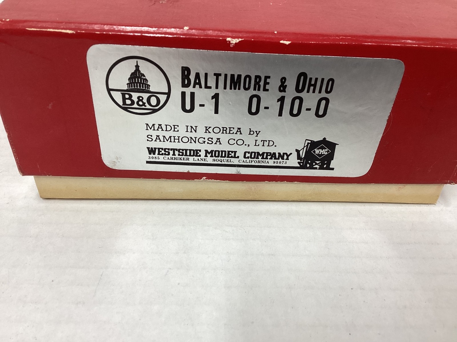 Westside Models brass “B&O” U-1 0=10-0