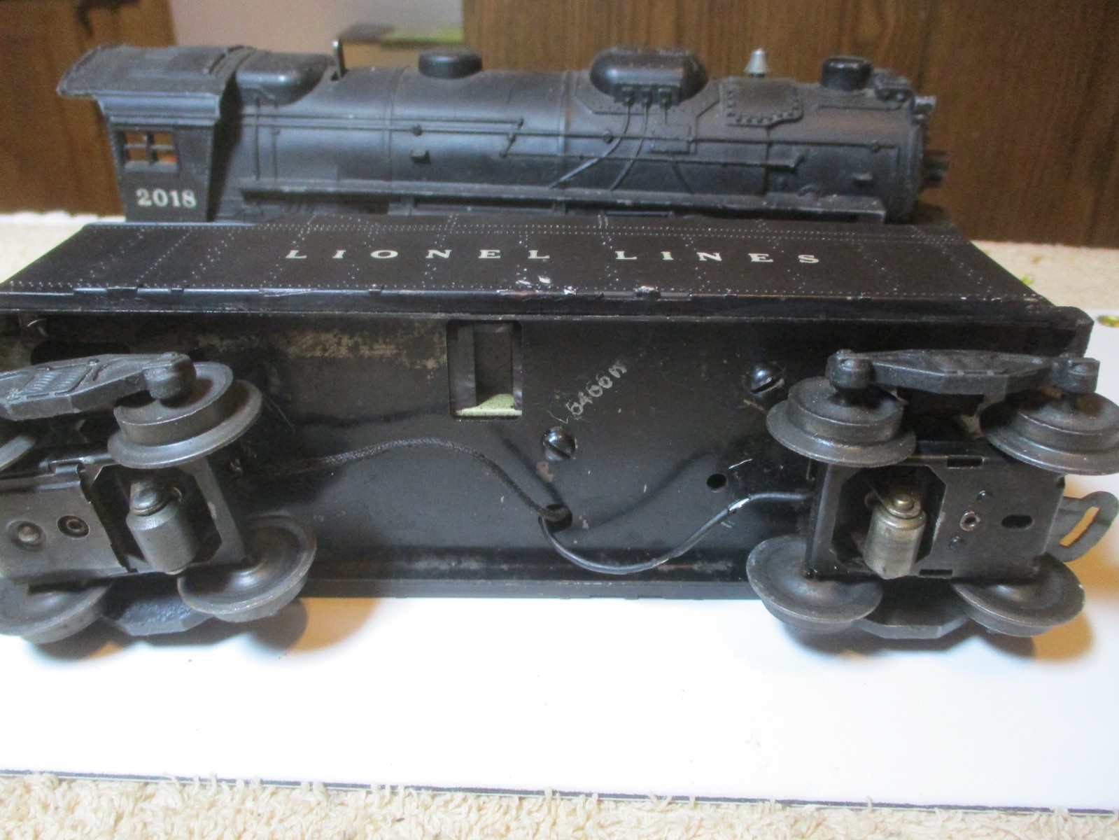 Post War Lionel Lines 2018 O Gauge 2-6-4 Steam Locomotive w/6466W Tender Tested