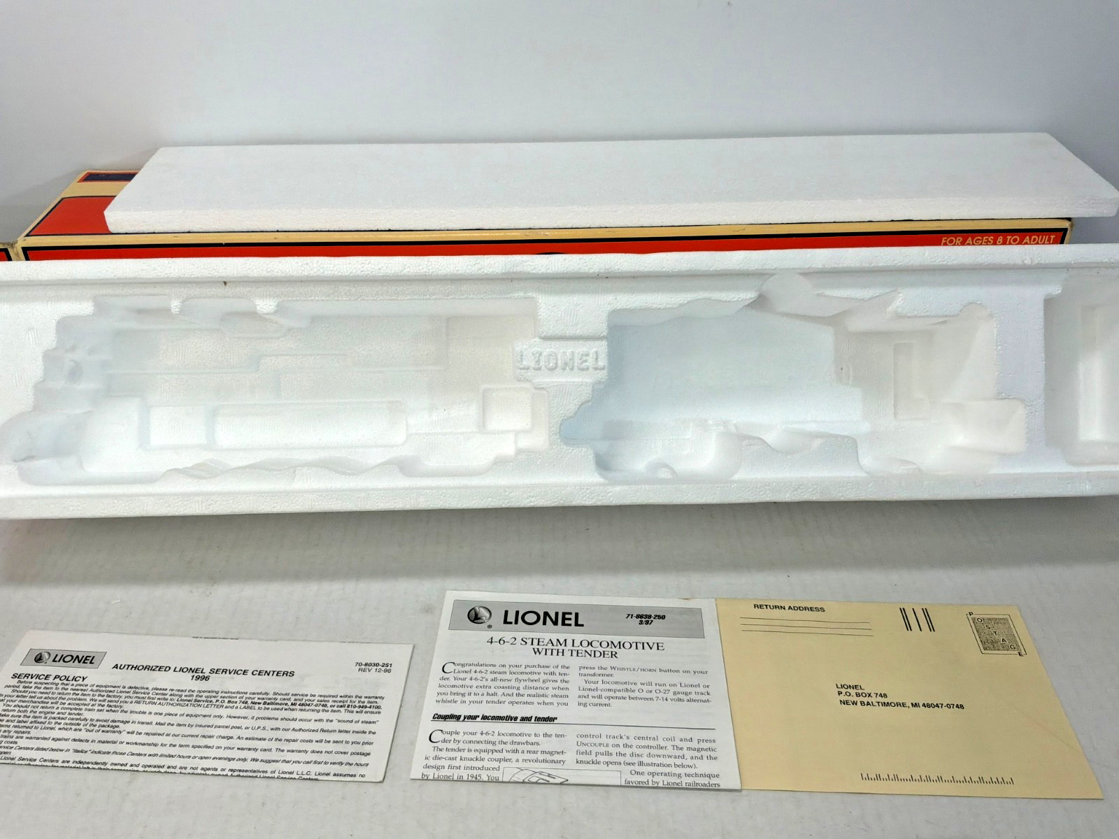 VINTAGE LIONEL 6-18653 BOSTON ALBANY 4-6-2 STEAM LOCOMOTIVE TENDER 2044 TCA C10