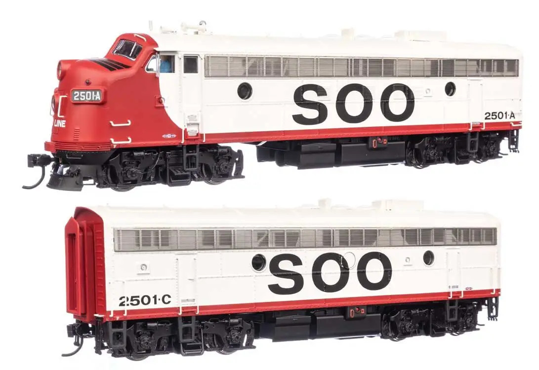 Walthers HO EMD FP7A+F7B Soo Line SOO #2501A & 2501C DCC/SND LED 920-42555