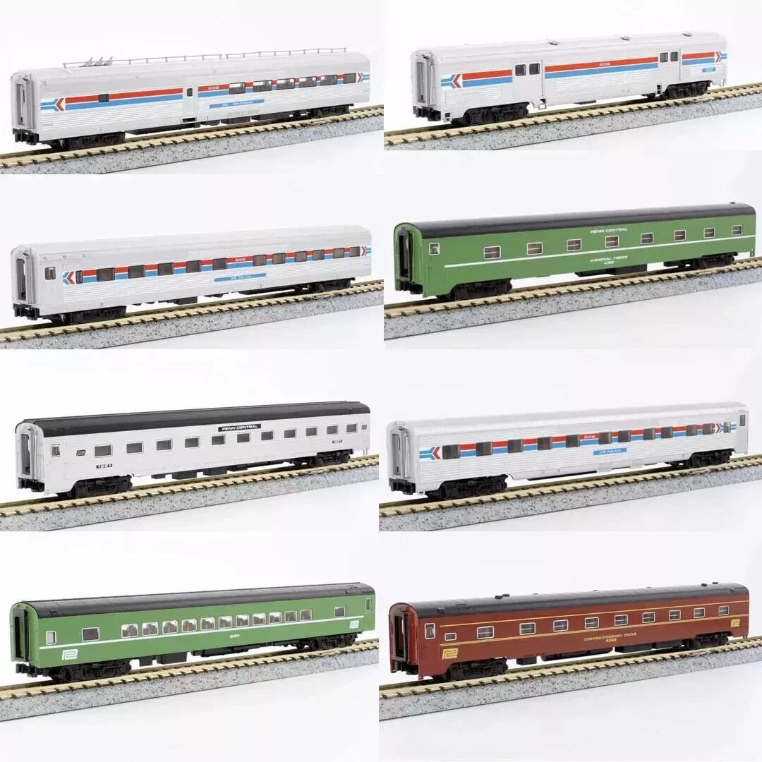 Kato 106-1971 N Scale Amtrak “Rainbow Era” 8-Car Bookcase Set
