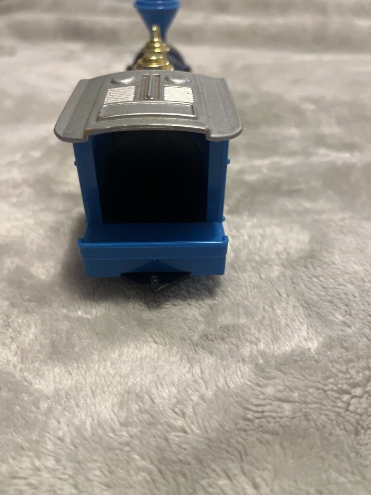 Schilling Die-cast 7″ Large Blue Locomotive In Good Cond. Pull Back Action