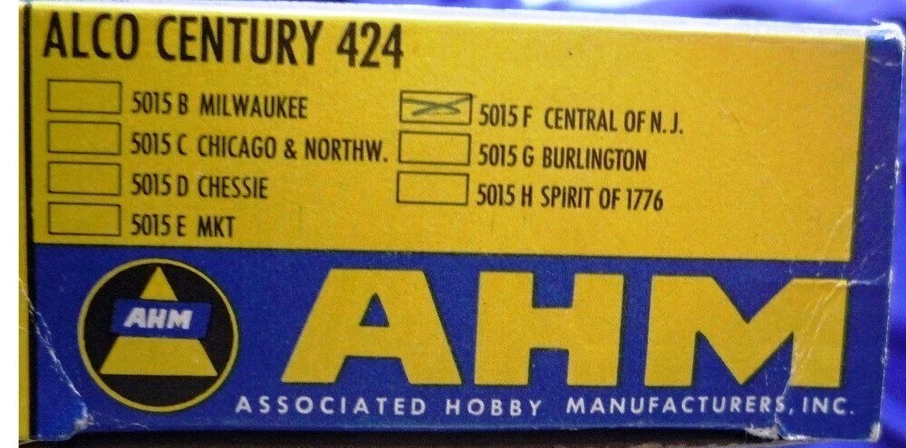 AHM/Roco HO CENTRAL NEW JERSEY #1540 ALCO CENTURY 424 DIESEL LOCOMOTIVE NEW